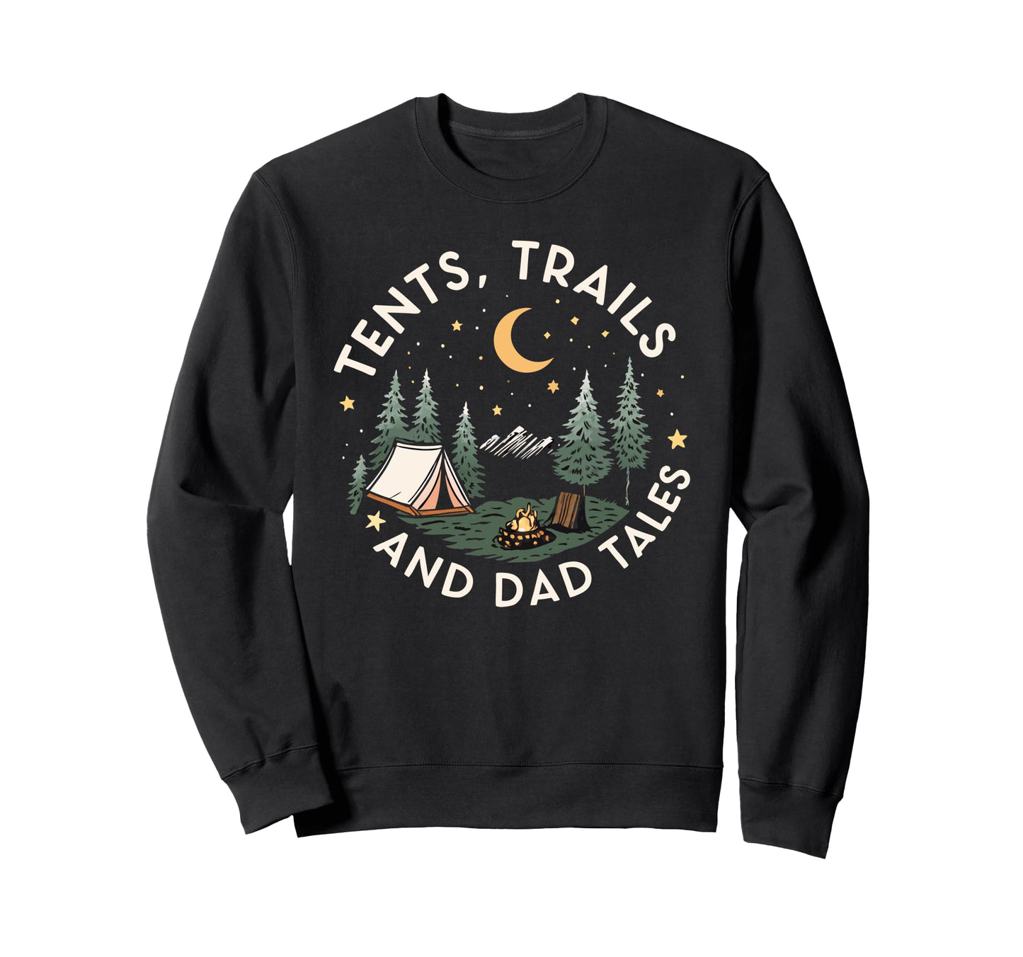 Fathers Day Adventure Camping Dad Sweatshirt - Minimalist Print Men Women - T-Shirt, Sweatshirt, Hoodie
