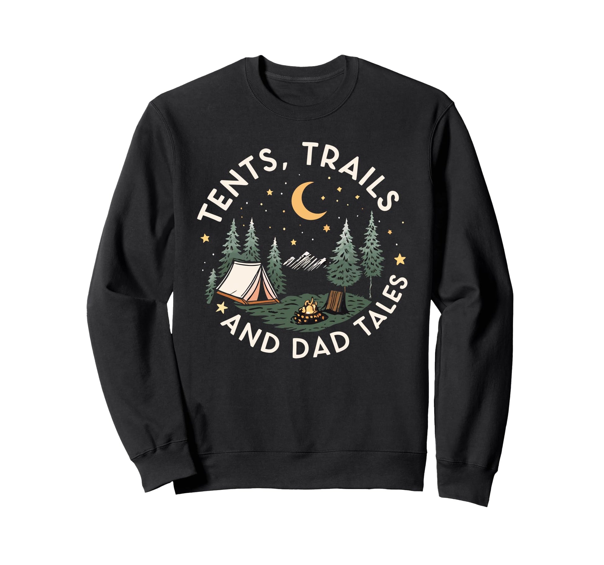 Fathers Day Adventure Camping Dad Sweatshirt - Minimalist Print Men Women - T-Shirt, Sweatshirt, Hoodie