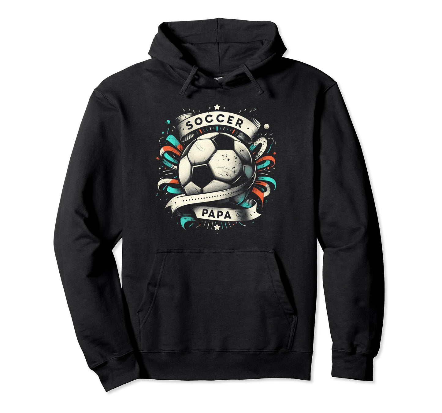 Soccer Papa Family Matching Dad Fathers Day Hoodie - Graphic Print Unisex - T-Shirt, Sweatshirt, Hoodie
