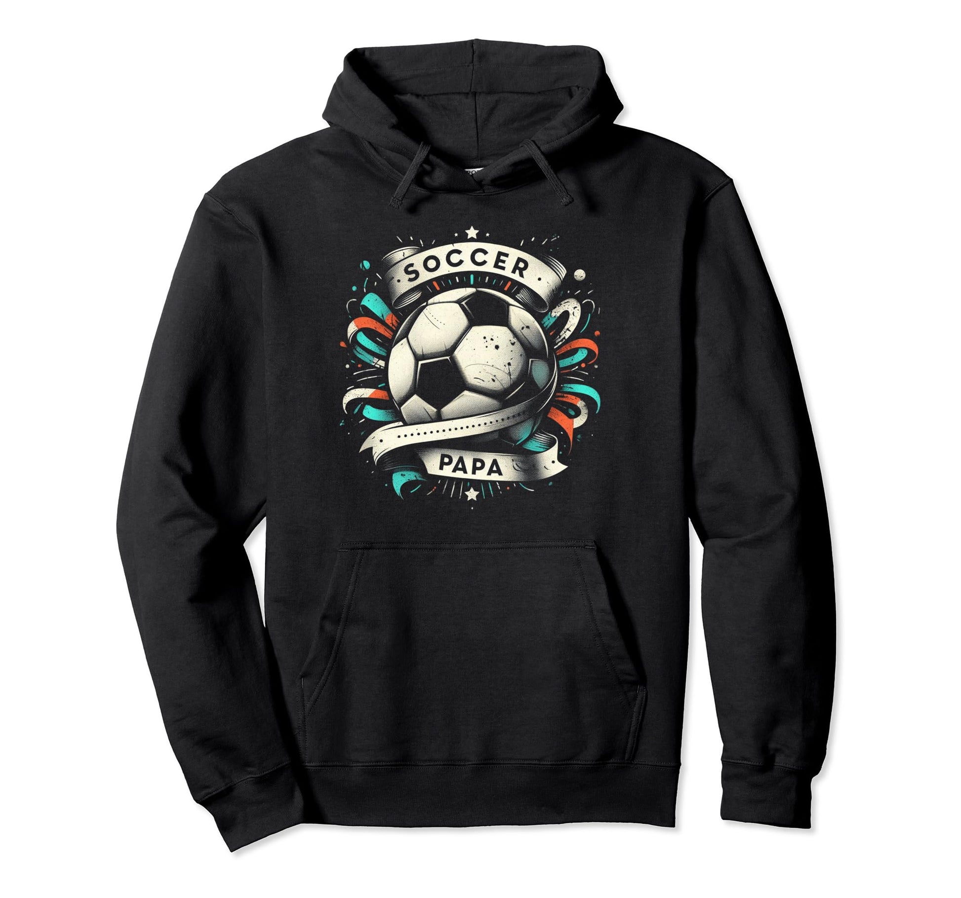 Soccer Papa Family Matching Dad Fathers Day Hoodie - Graphic Print Unisex - T-Shirt, Sweatshirt, Hoodie