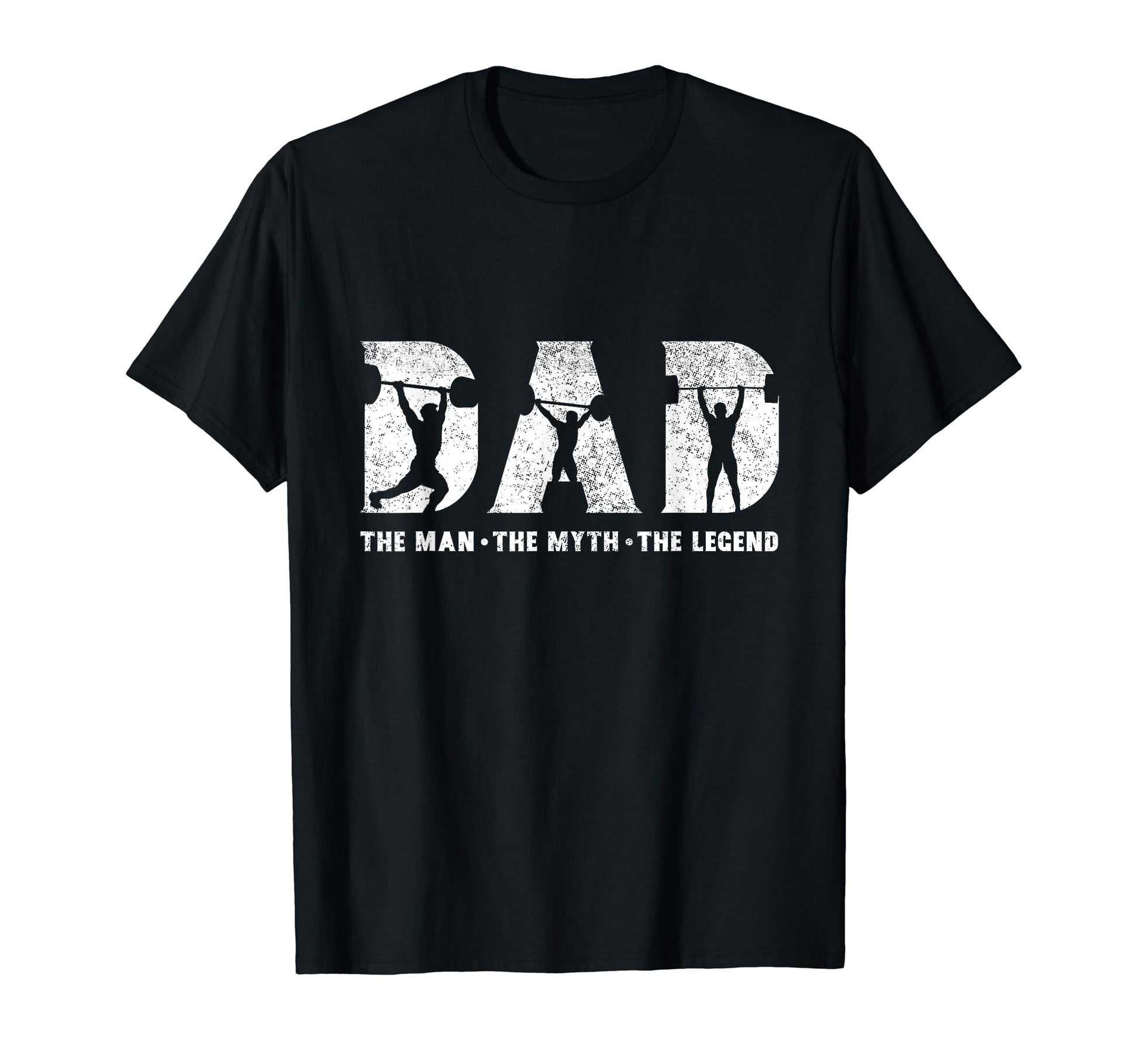 Weightlifting Dad Myth Legend Fathers Day T-Shirt - Custom Art Print Unisex - T-Shirt, Sweatshirt, Hoodie