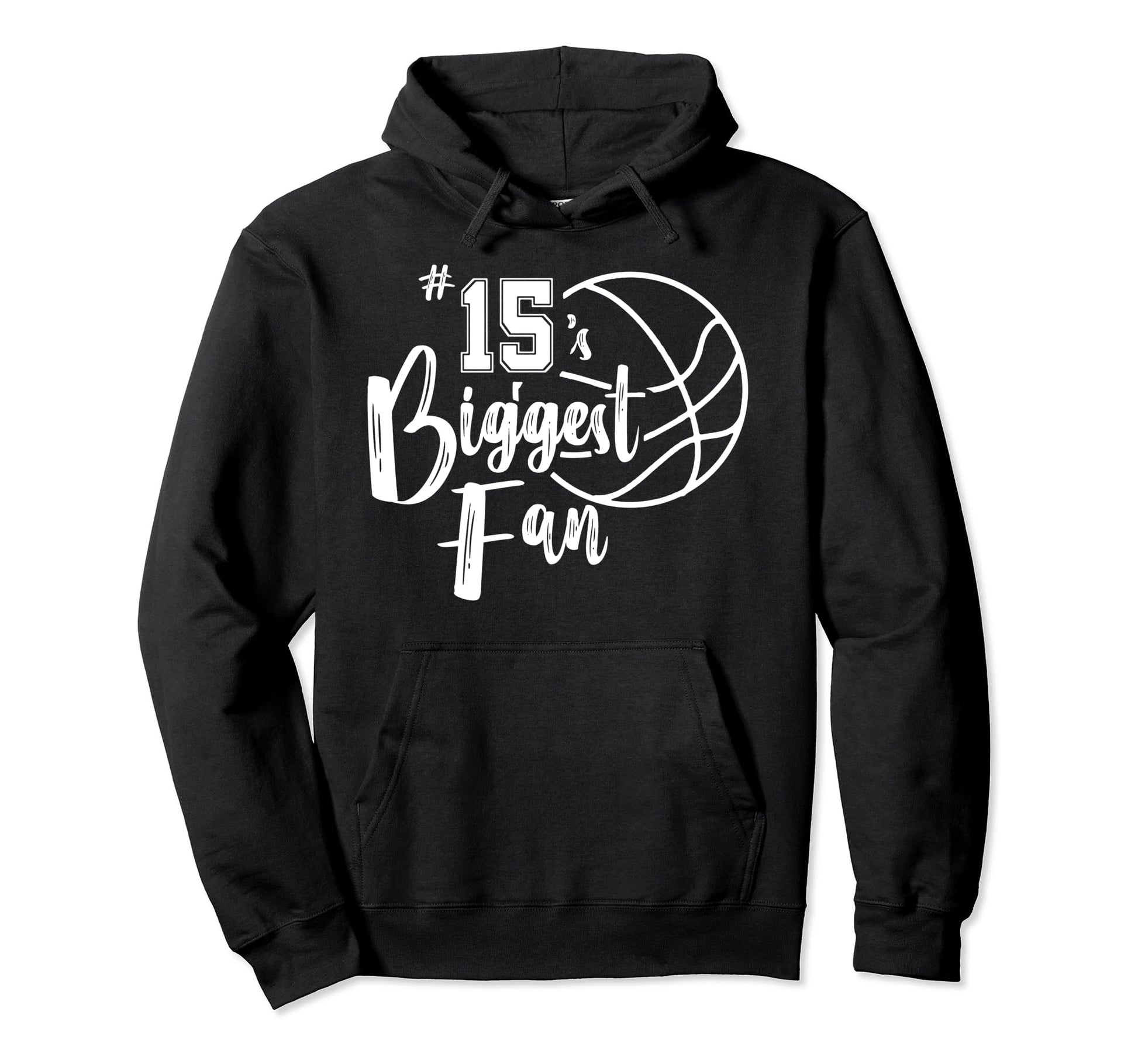 Number 15S Biggest Fan Basketball Hoodie - Aesthetic Graphic Men Women - T-Shirt, Sweatshirt, Hoodie