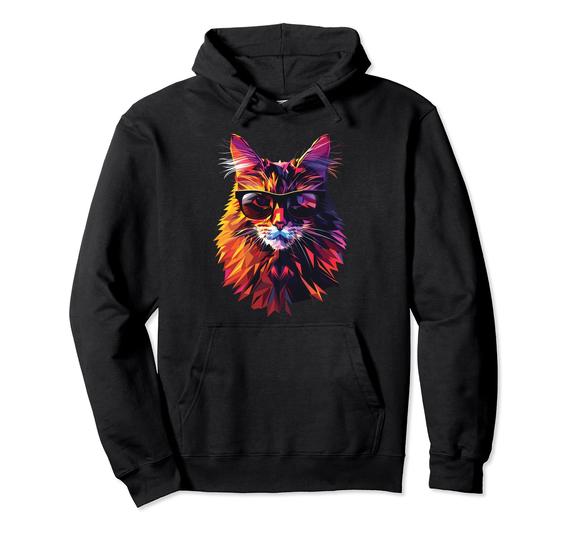 Cat Dad Mom Sunglasses Manx Hoodie - Unique Graphic Men Women - T-Shirt, Sweatshirt, Hoodie