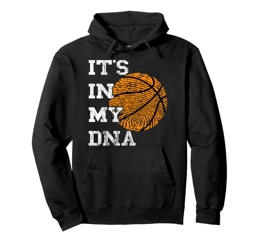 Basketball Its My Dna Fingerprint Hoodie - Trendy Graphic Men Women - T-Shirt, Sweatshirt, Hoodie