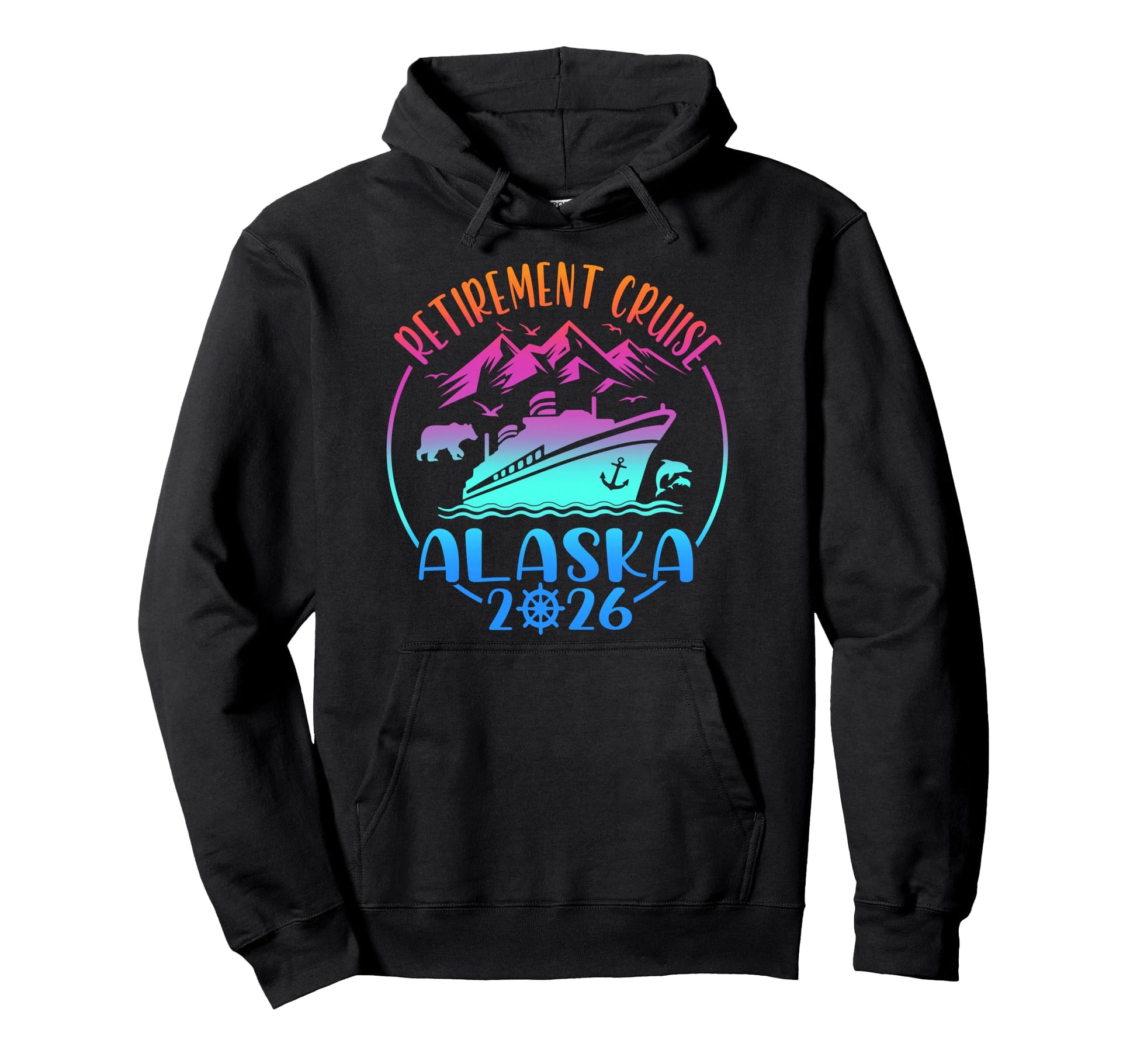 Retirement Alaska Cruise Trip 2026 Hoodie - Casual Everyday Wear Men Women - T-Shirt, Sweatshirt, Hoodie