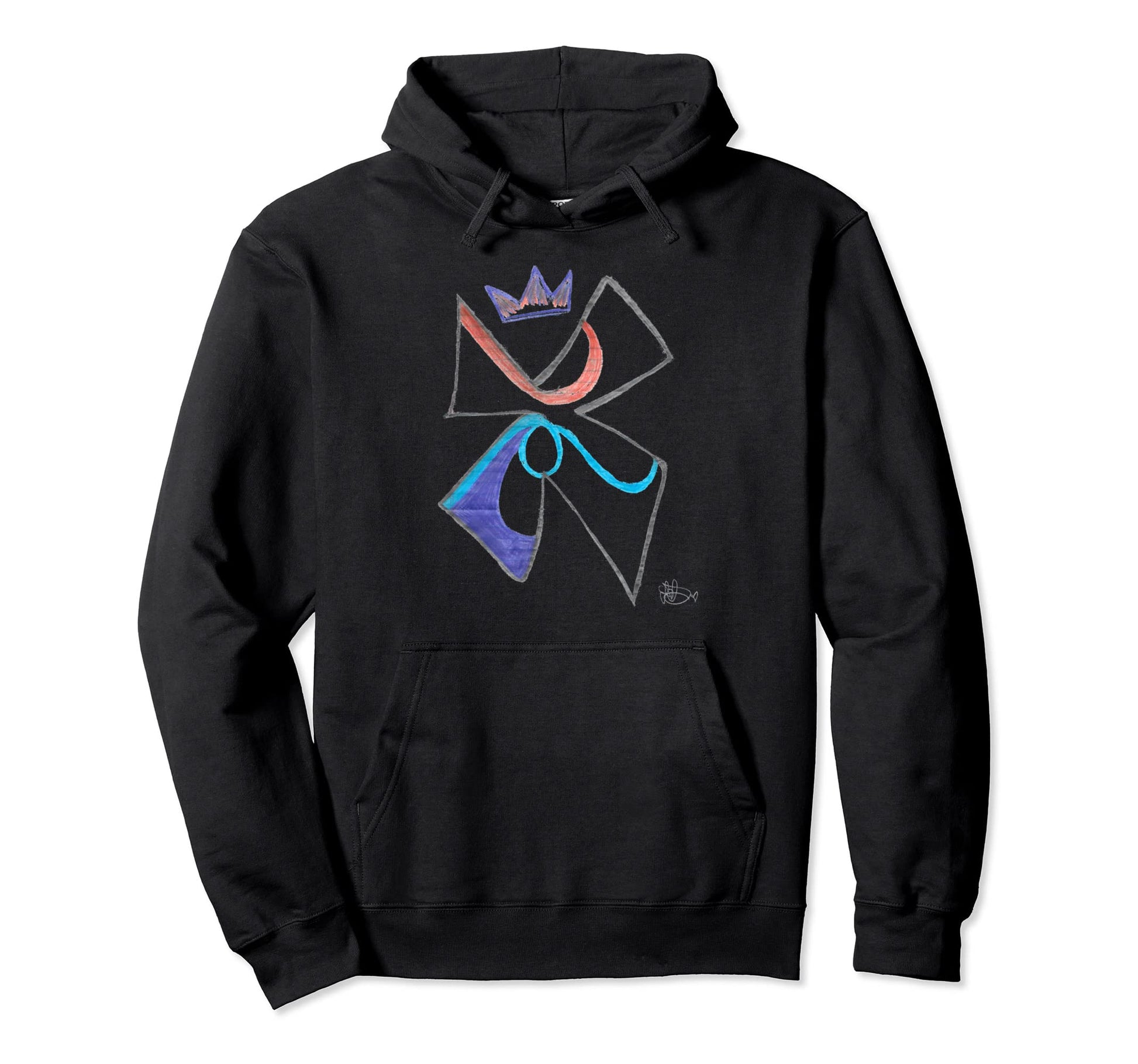 Trendy Abstract Original Art Puzzled Hoodie - Custom Art Print Men Women - T-Shirt, Sweatshirt, Hoodie