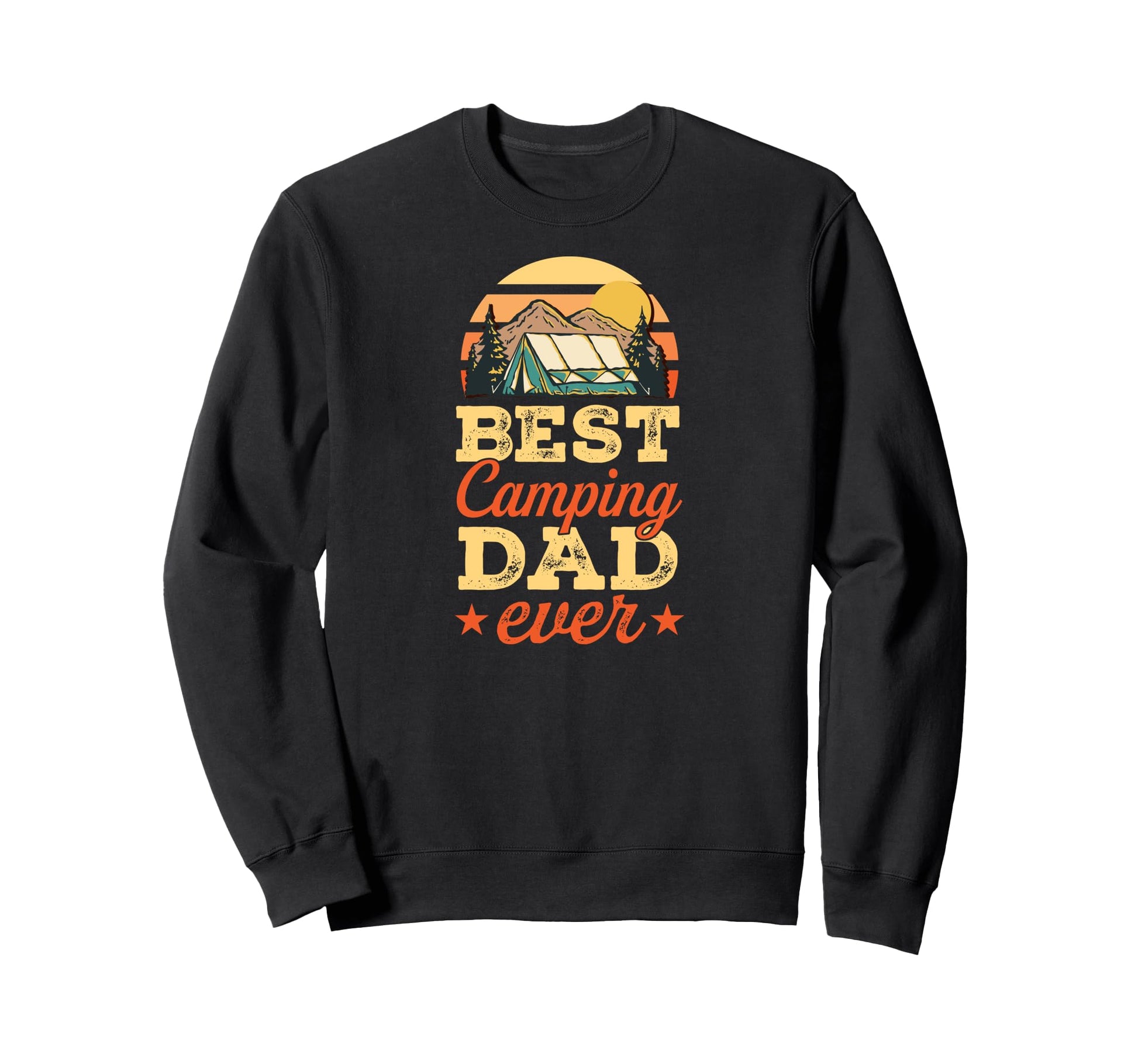 Best Camping Dad Ever Fathers Day Sweatshirt - Minimalist Print for Adults - T-Shirt, Sweatshirt, Hoodie