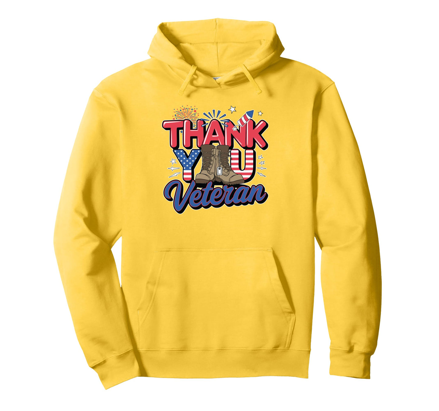 Thank You Veteran American Honor Dad Hoodie - Fun Novelty Design Men Women - T-Shirt, Sweatshirt, Hoodie