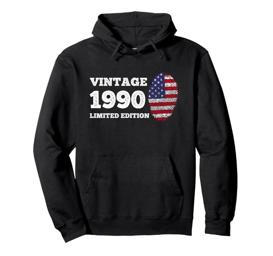 1990 Usa American Flag 36 Year Old 36Th Hoodie - Novelty Apparel Men Women - T-Shirt, Sweatshirt, Hoodie