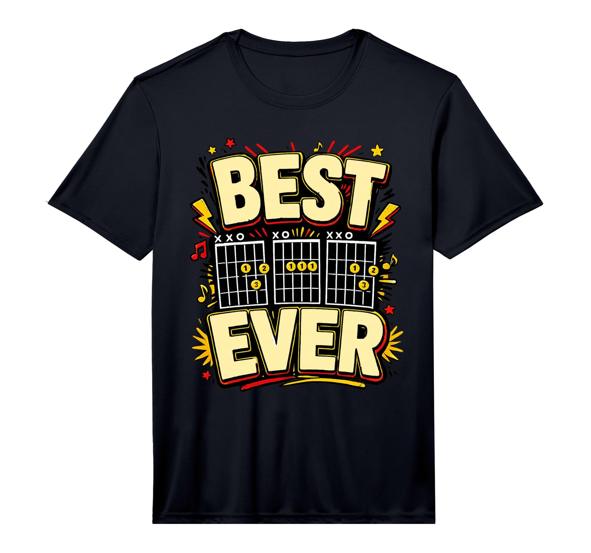 Best Dad Ever Guitar Chords Musician T-Shirt - Trendy Graphic Unisex - T-Shirt, Sweatshirt, Hoodie