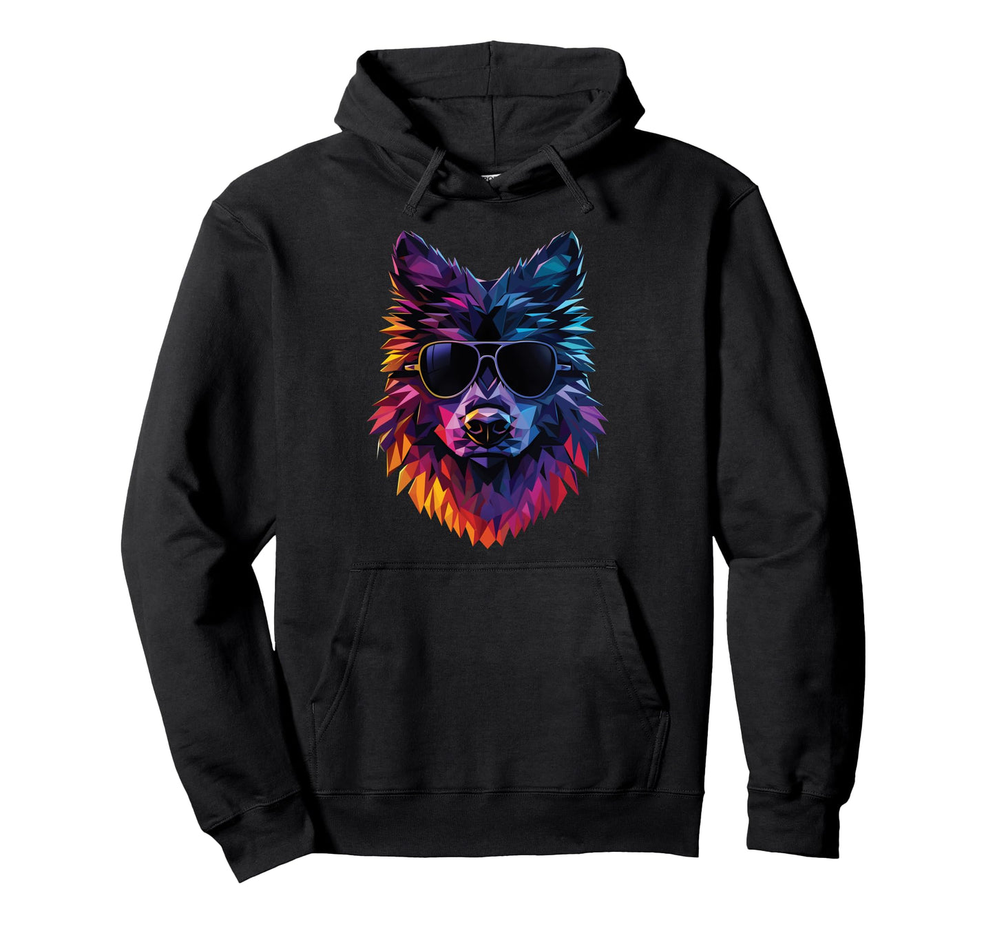 Dog Dad Mom Sunglasses Keeshonden Hoodie - Custom Art Print Men Women - T-Shirt, Sweatshirt, Hoodie