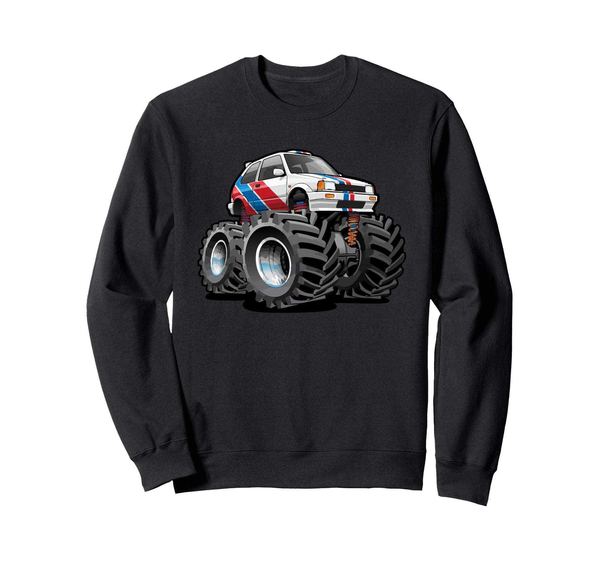 Rally Car Offroad 4X4 Cartoon Sweatshirt - Aesthetic Graphic for Adults - T-Shirt, Sweatshirt, Hoodie