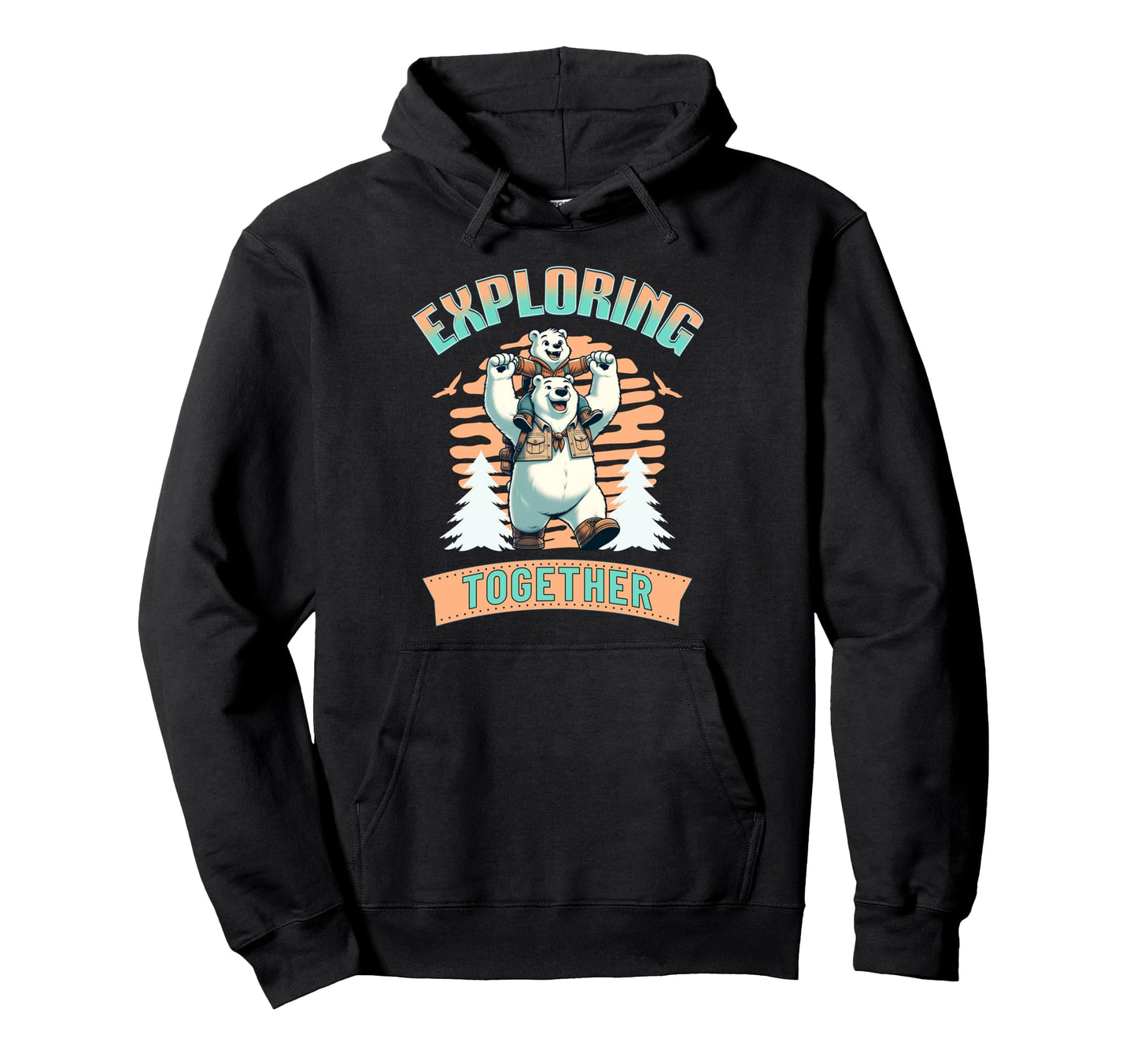 Exploring Together Dad Father Son Hoodie - Novelty Apparel for Adults - T-Shirt, Sweatshirt, Hoodie