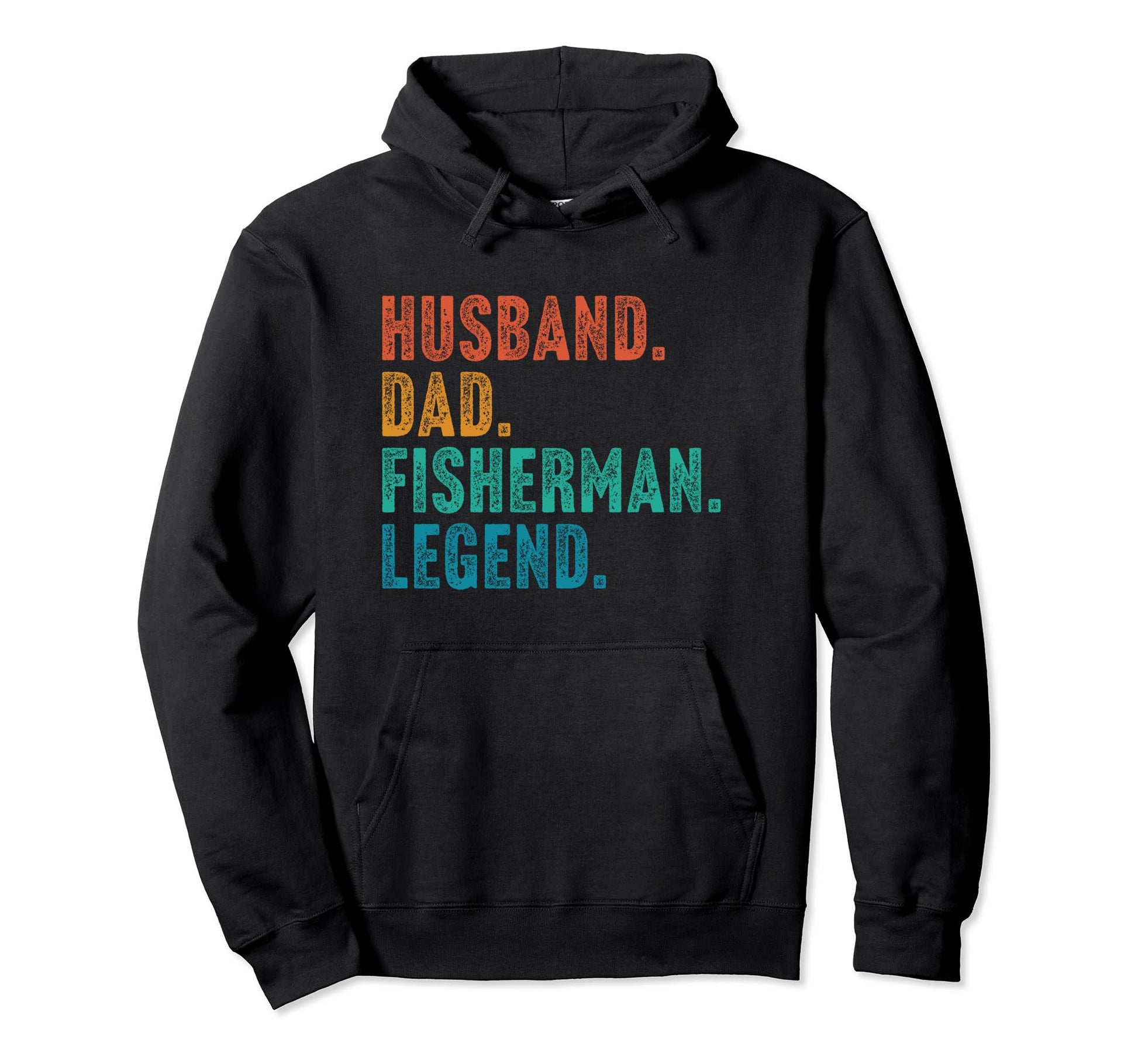 Husband Dad Fisherman Legend Fathers Hoodie - Novelty Apparel for Adults - T-Shirt, Sweatshirt, Hoodie