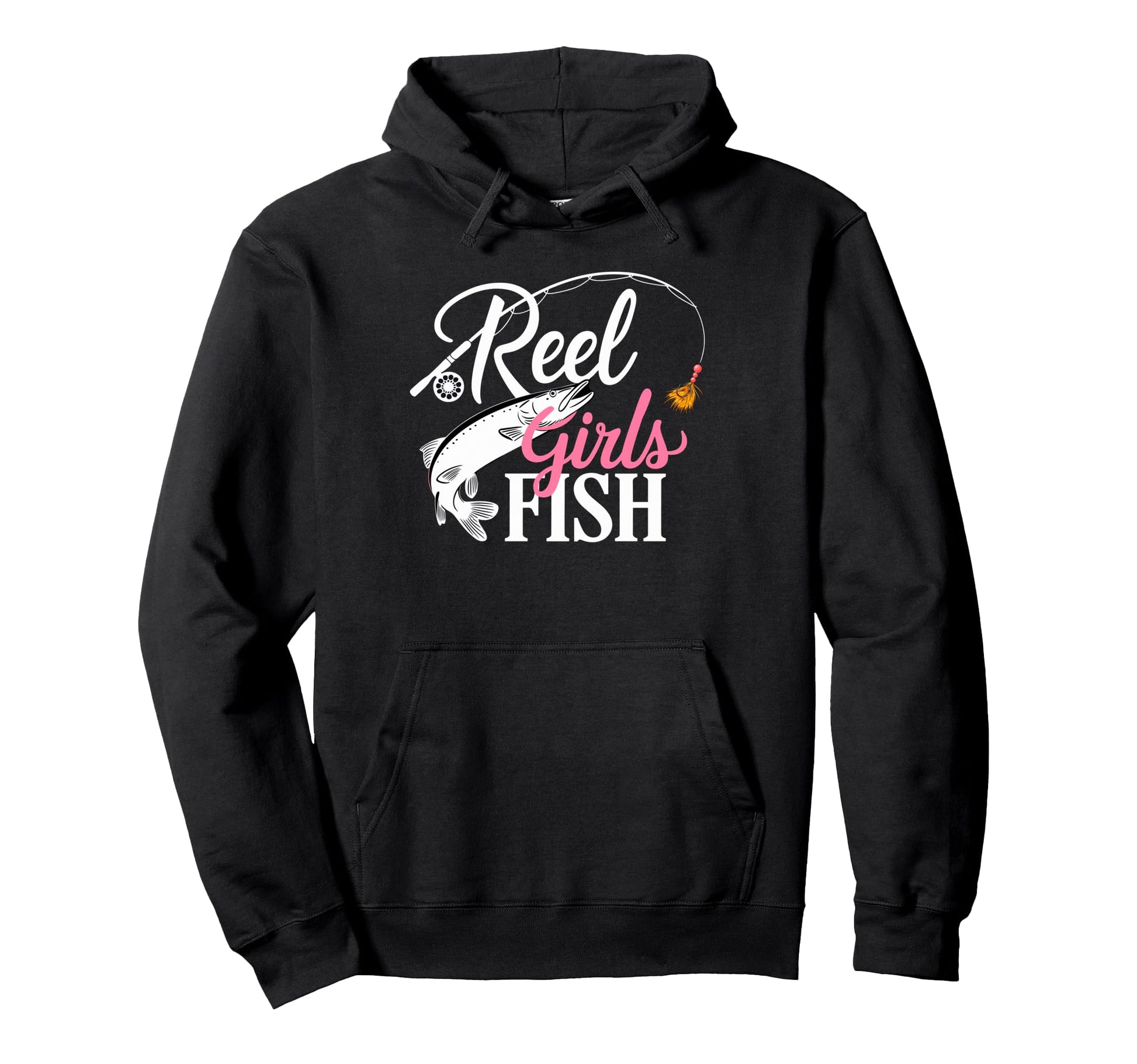 Reel Fish Fisher Mom Bass Fishing Fish Hoodie - Graphic Print Men Women - T-Shirt, Sweatshirt, Hoodie