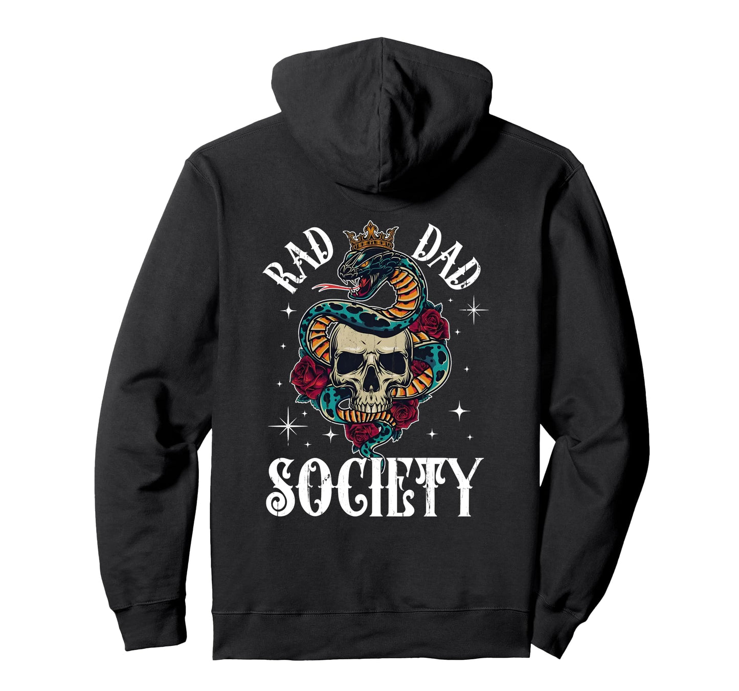Rad Dad Society Dad Life Dad Club Back Hoodie - Streetwear Style for Adults - T-Shirt, Sweatshirt, Hoodie