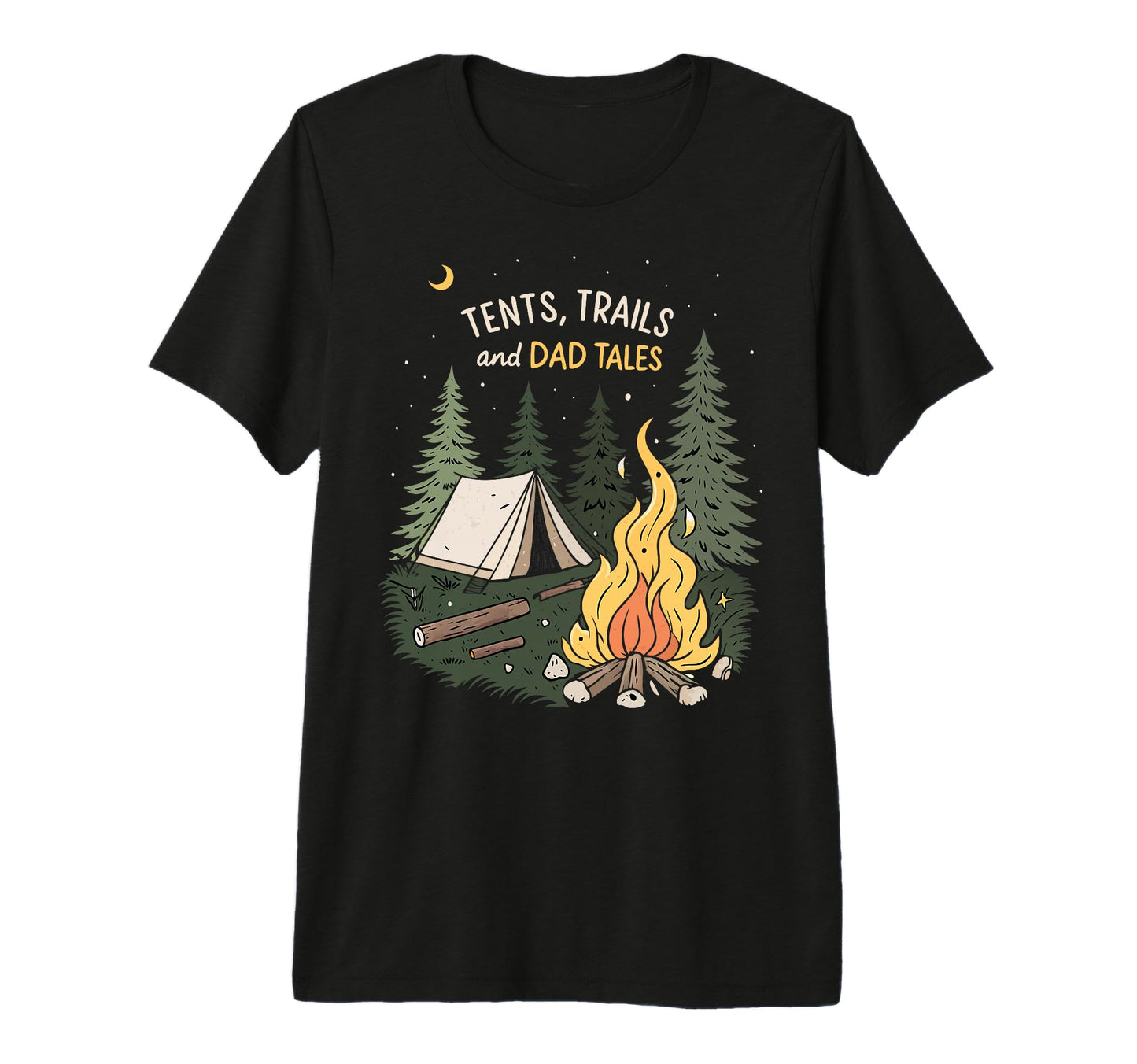 Tents Trails And Dad Tales Hiking Hoodie - Novelty Apparel Men Women - T-Shirt, Sweatshirt, Hoodie