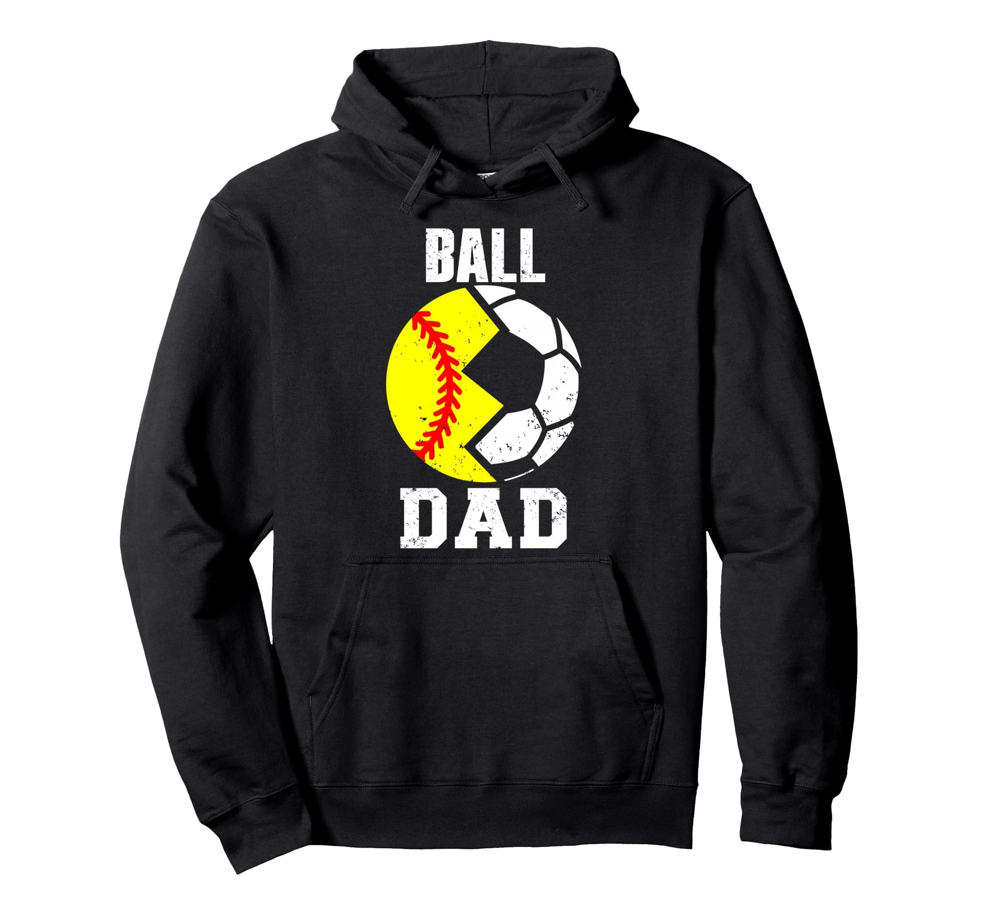Ball Dad Funny Softball Soccer Dad Hoodie - Aesthetic Graphic Unisex - T-Shirt, Sweatshirt, Hoodie