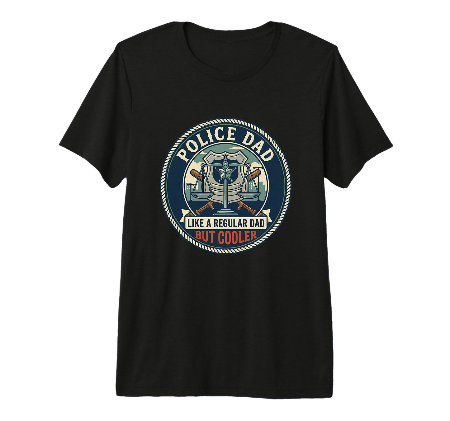 Mens Police Dad Law Enforcement T-Shirt - Casual Everyday Wear Men Women - T-Shirt, Sweatshirt, Hoodie