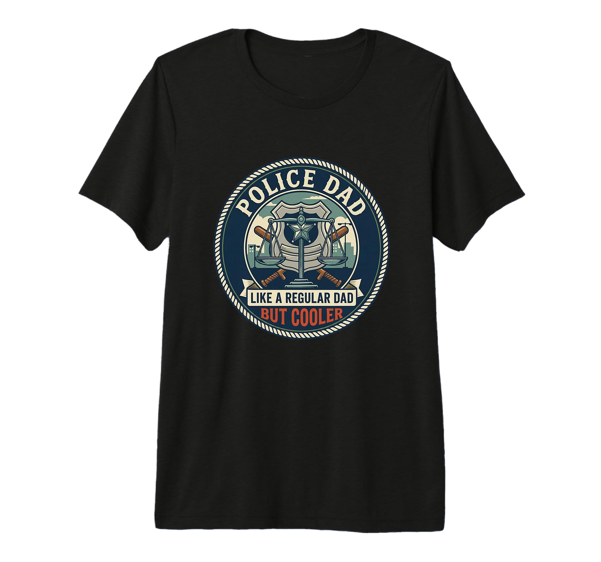 Mens Police Dad Law Enforcement T-Shirt - Casual Everyday Wear Men Women - T-Shirt, Sweatshirt, Hoodie