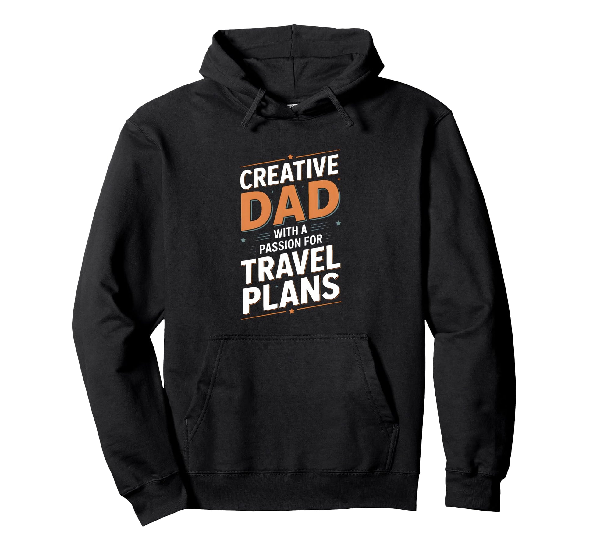 Creative Dad Passion Travel Plans Hoodie - Minimalist Print for Adults - T-Shirt, Sweatshirt, Hoodie