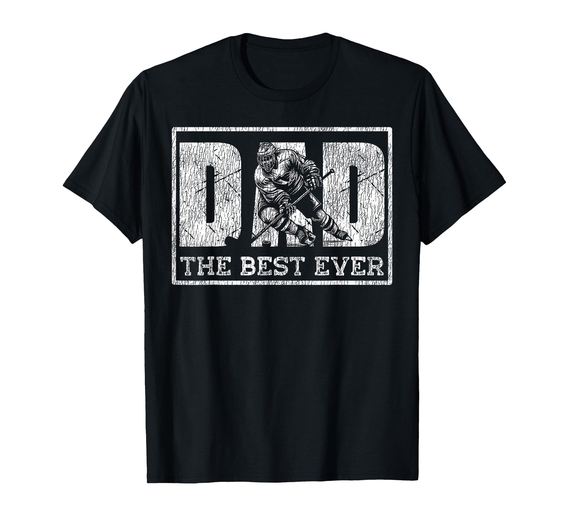 Ice Hockey Dad Father Dad Best Ever T-Shirt - Custom Art Print Men Women - T-Shirt, Sweatshirt, Hoodie
