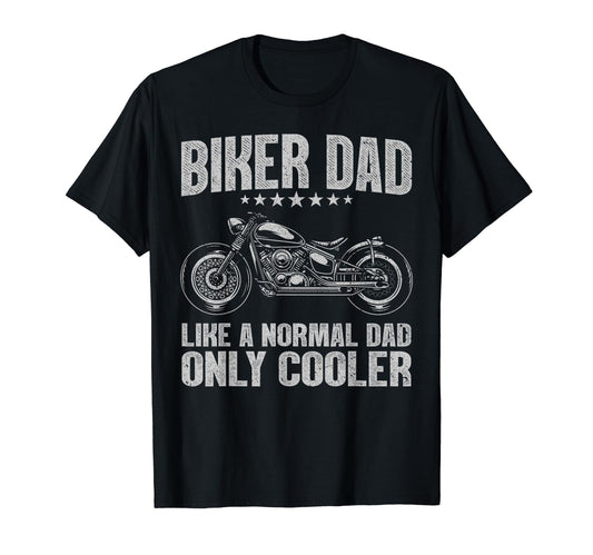 Biker Dad Motorcycling Motorcycle Biker T-Shirt - Unique Graphic Men Women - T-Shirt, Sweatshirt, Hoodie
