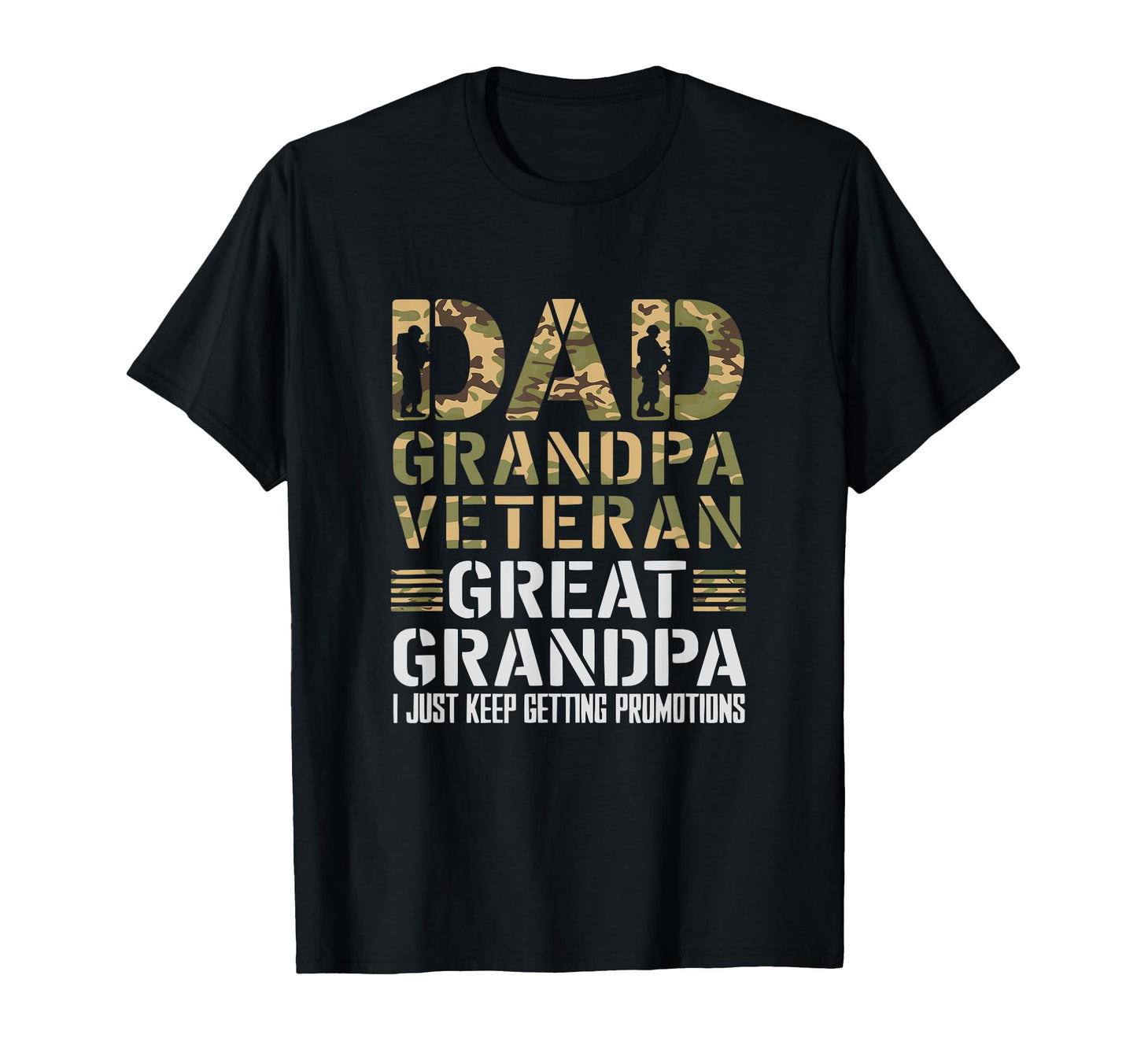 Dad Grandpa Veteran Great Grandpa T-Shirt - Fun Novelty Design for Adults - T-Shirt, Sweatshirt, Hoodie