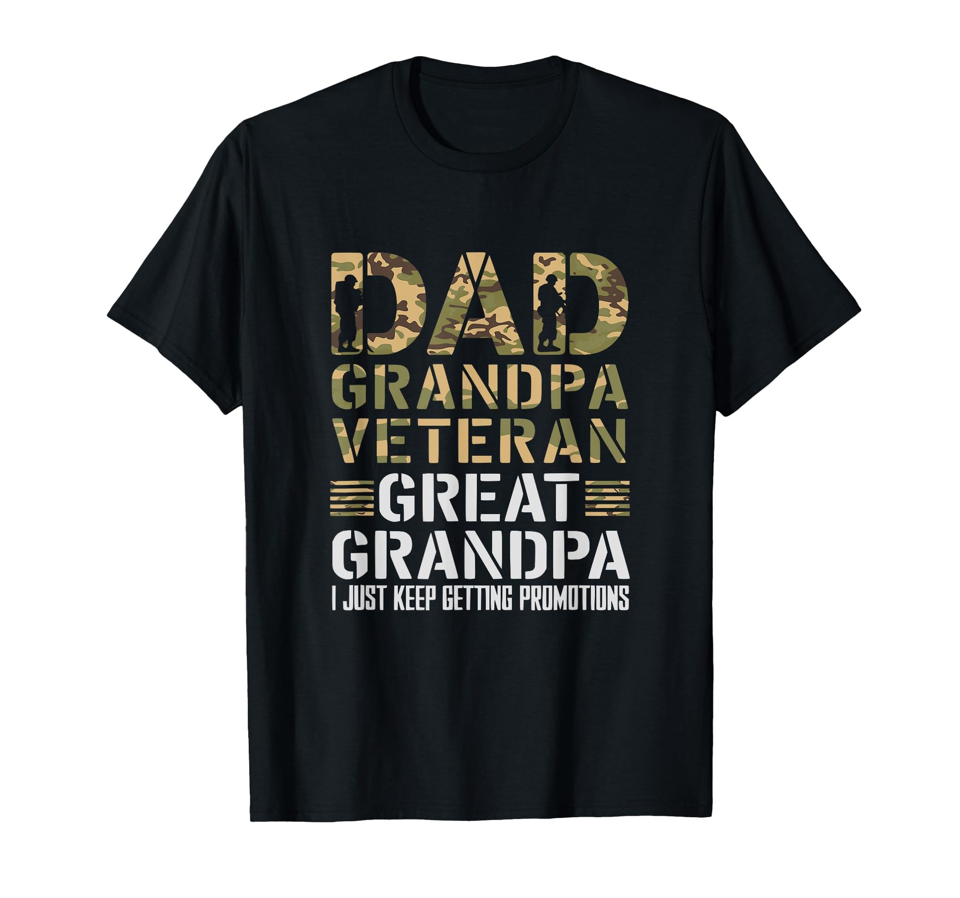 Dad Grandpa Veteran Great Grandpa T-Shirt - Fun Novelty Design for Adults - T-Shirt, Sweatshirt, Hoodie