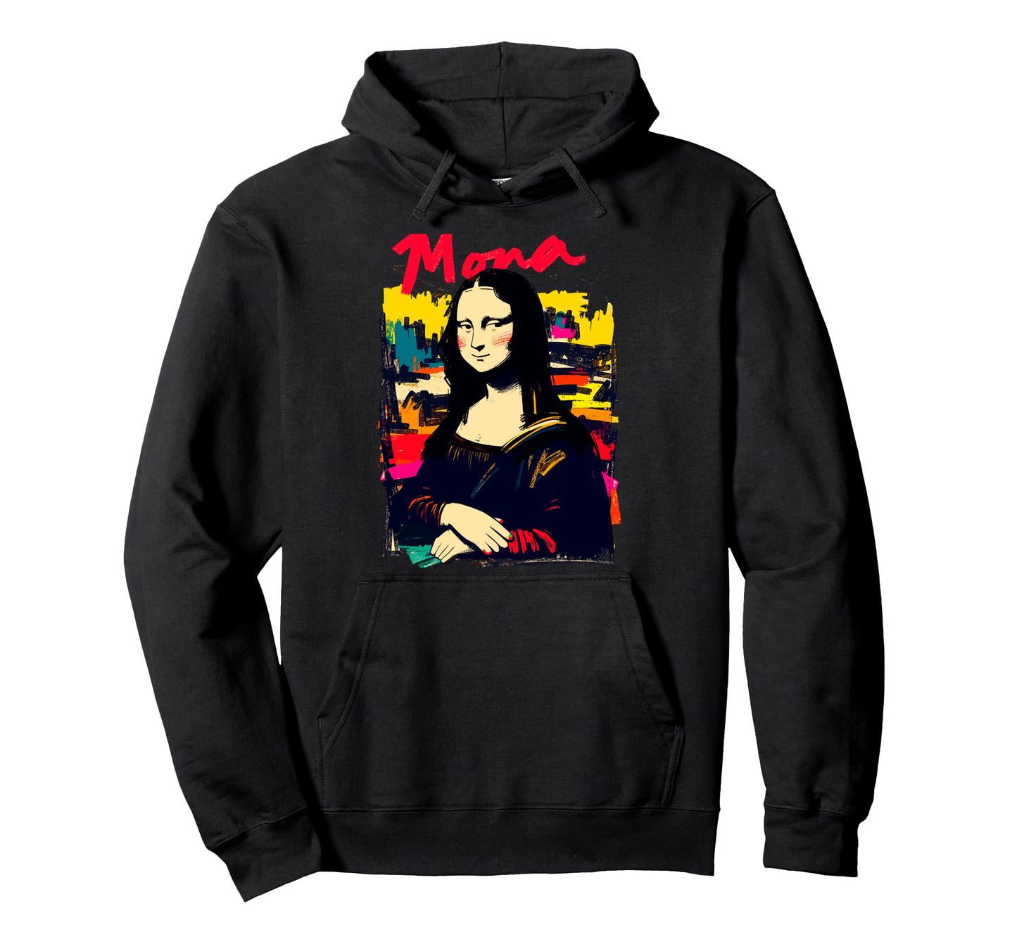 Pop Art Mona Lisa Funny Painting Artist Hoodie - Trendy Graphic for Adults - T-Shirt, Sweatshirt, Hoodie