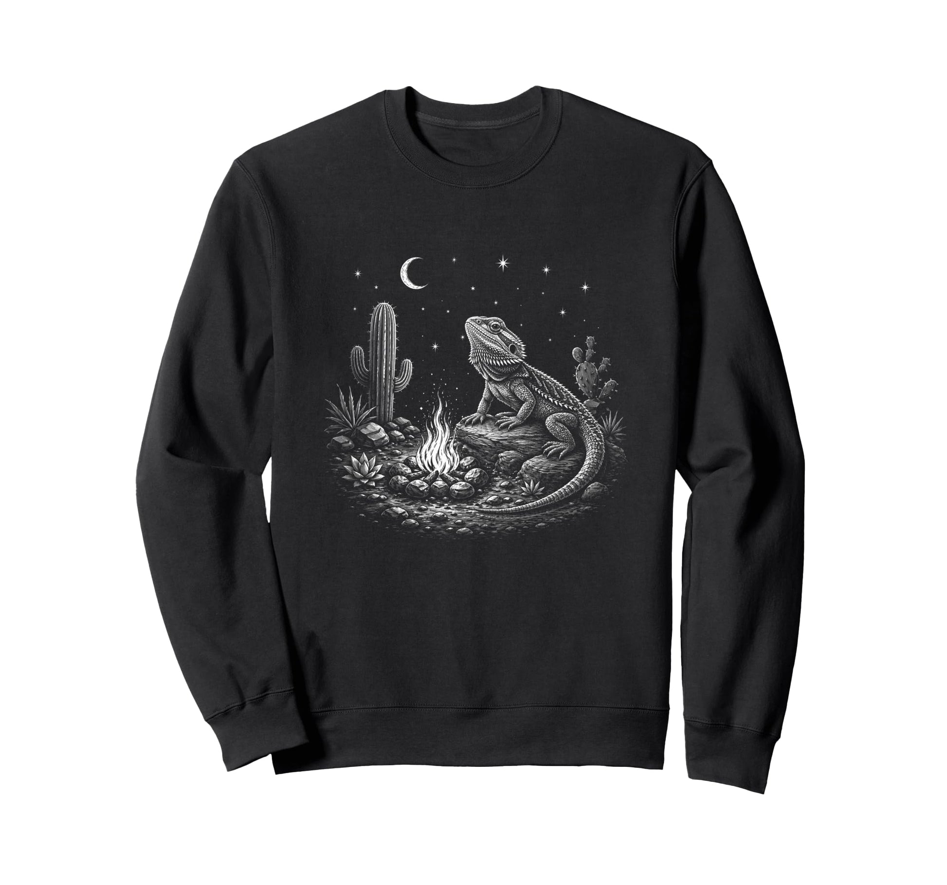 Bearded Dragon Camping Desert Sweatshirt - Casual Everyday Wear Unisex - T-Shirt, Sweatshirt, Hoodie