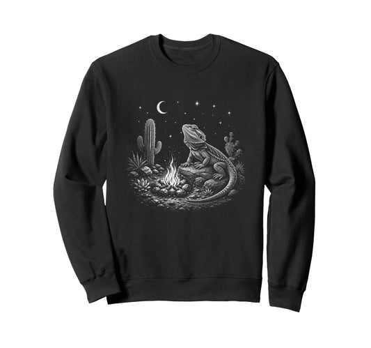 Bearded Dragon Camping Desert Sweatshirt - Casual Everyday Wear Unisex - T-Shirt, Sweatshirt, Hoodie