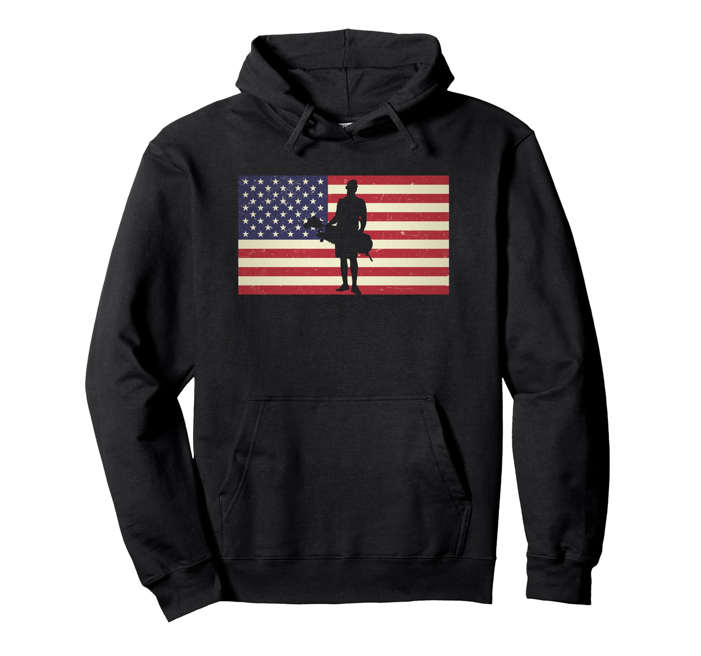 Usa American Flag Golf Caddie Hoodie - Casual Everyday Wear Men Women - T-Shirt, Sweatshirt, Hoodie