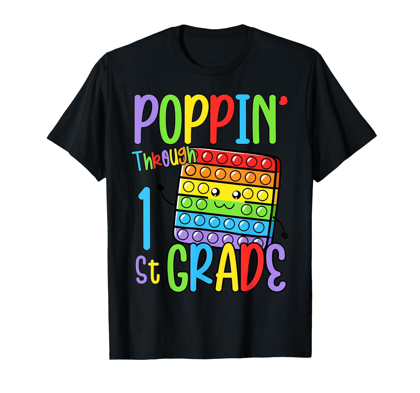 1St First Grade Poppin Through T-Shirt - Aesthetic Graphic Men Women - T-Shirt, Sweatshirt, Hoodie