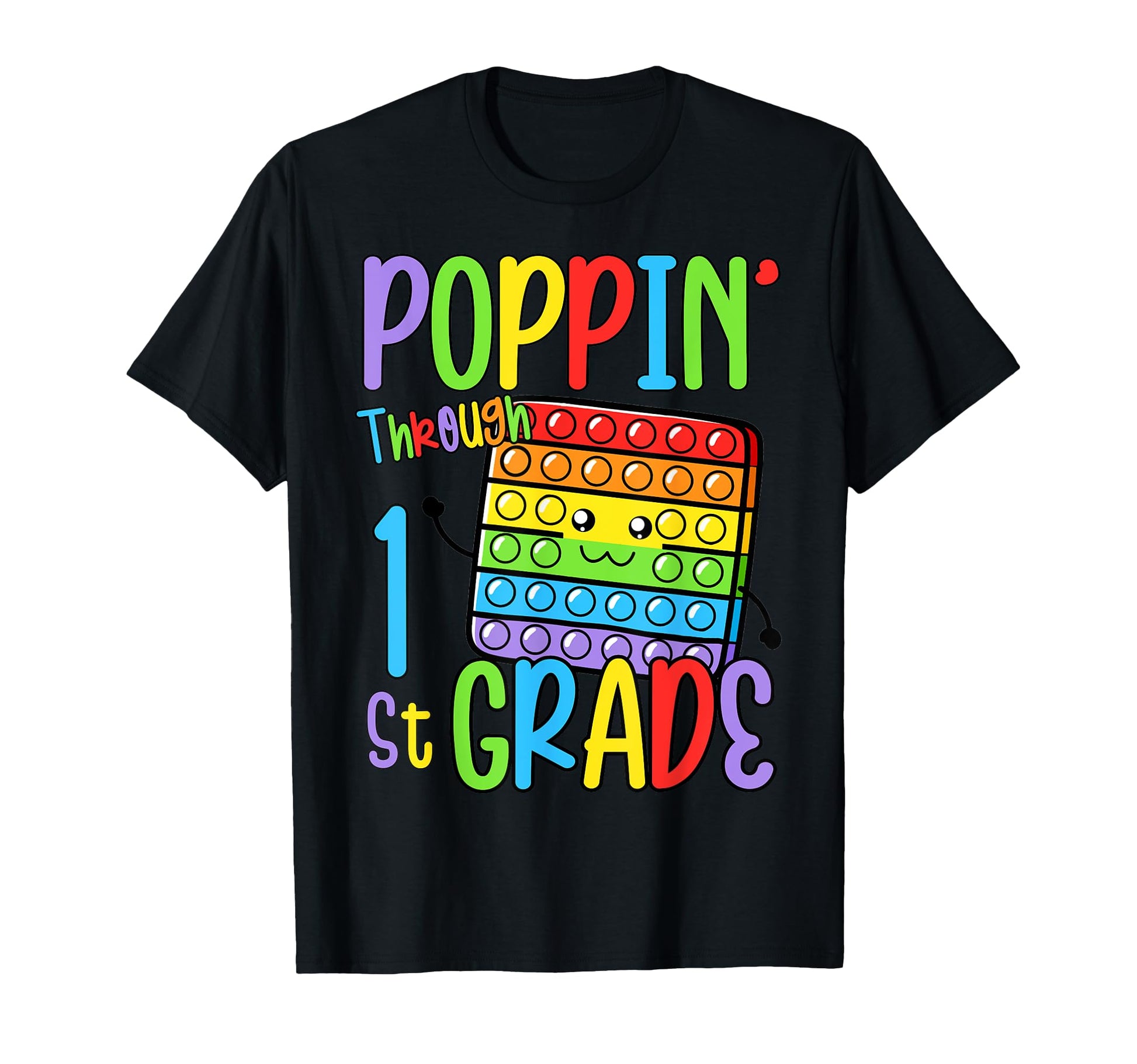 1St First Grade Poppin Through T-Shirt - Aesthetic Graphic Men Women - T-Shirt, Sweatshirt, Hoodie
