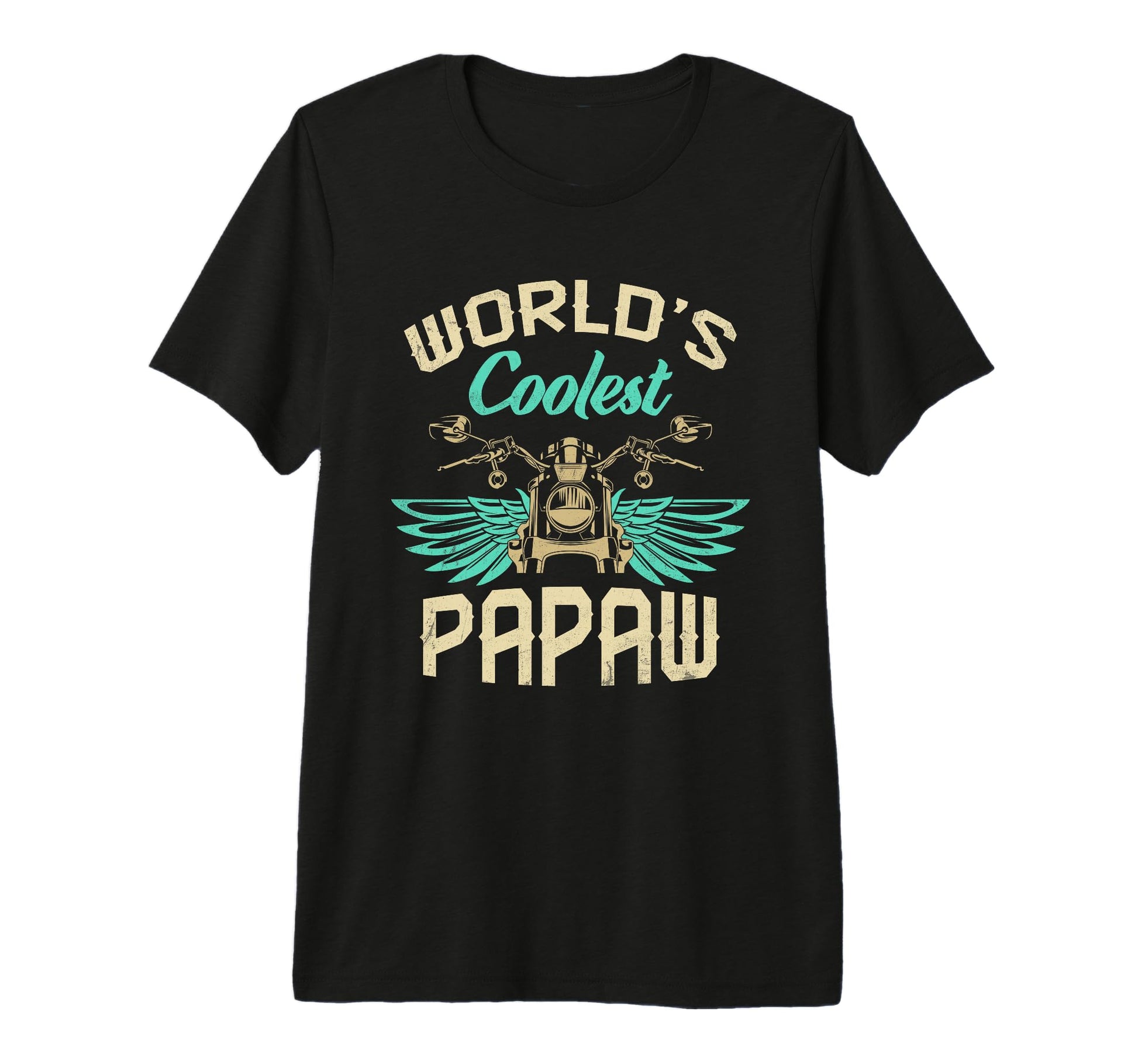 Mens Worlds Coolest Papaw Motorcycle T-Shirt - Graphic Print Men Women - T-Shirt, Sweatshirt, Hoodie