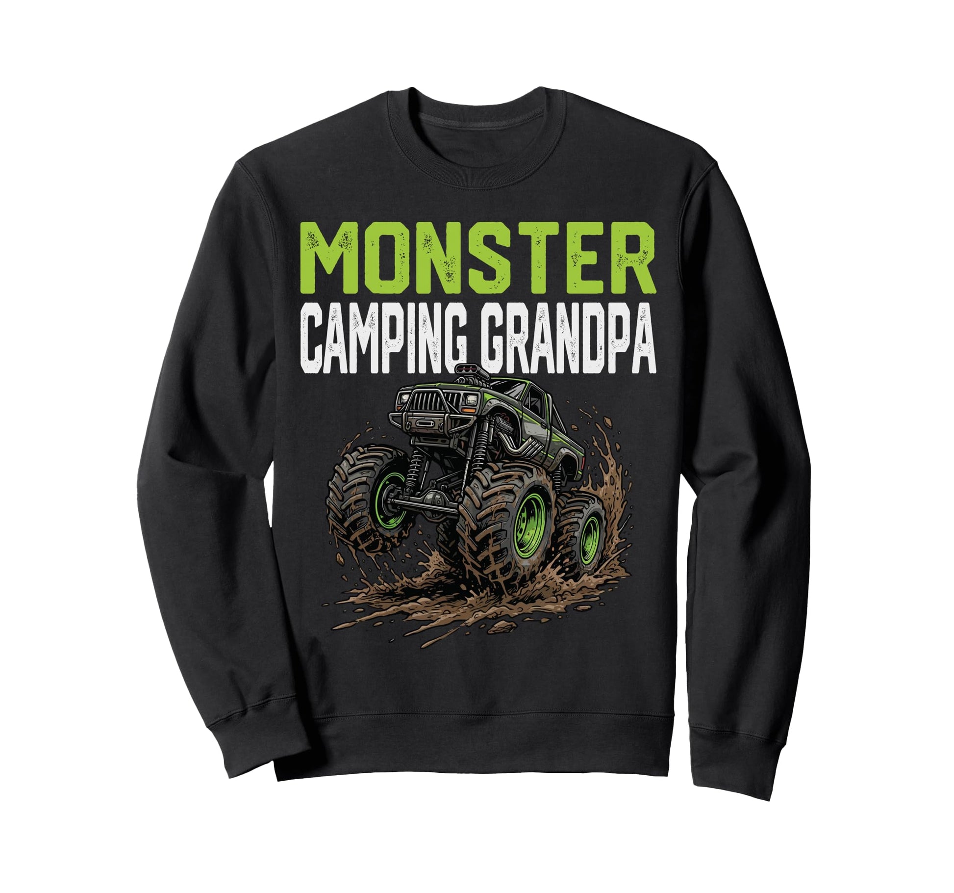 Monster Camping Grandpa Truck Sweatshirt - Fun Novelty Design for Adults - T-Shirt, Sweatshirt, Hoodie