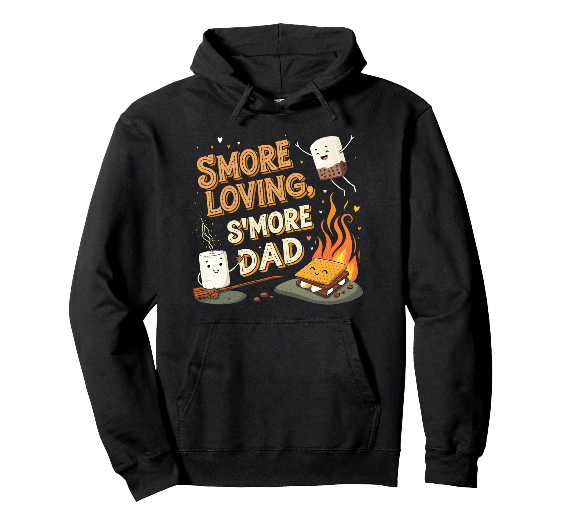 Smore Loving Campfire Fathers Day Hoodie - Minimalist Print Men Women - T-Shirt, Sweatshirt, Hoodie