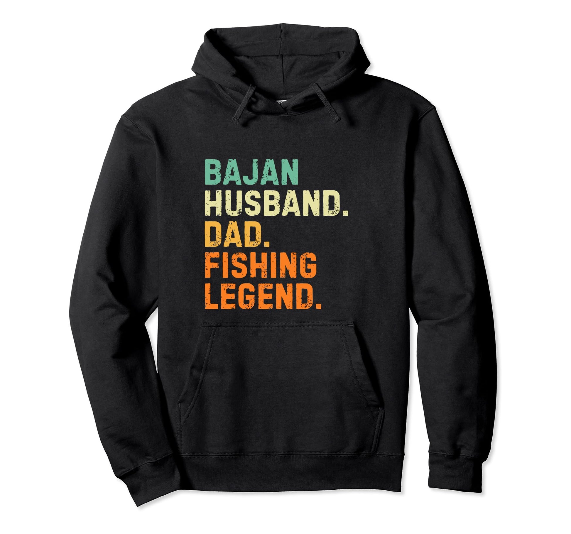 Bajan Husband Dad Fishing Legend Hoodie - Minimalist Print Men Women - T-Shirt, Sweatshirt, Hoodie