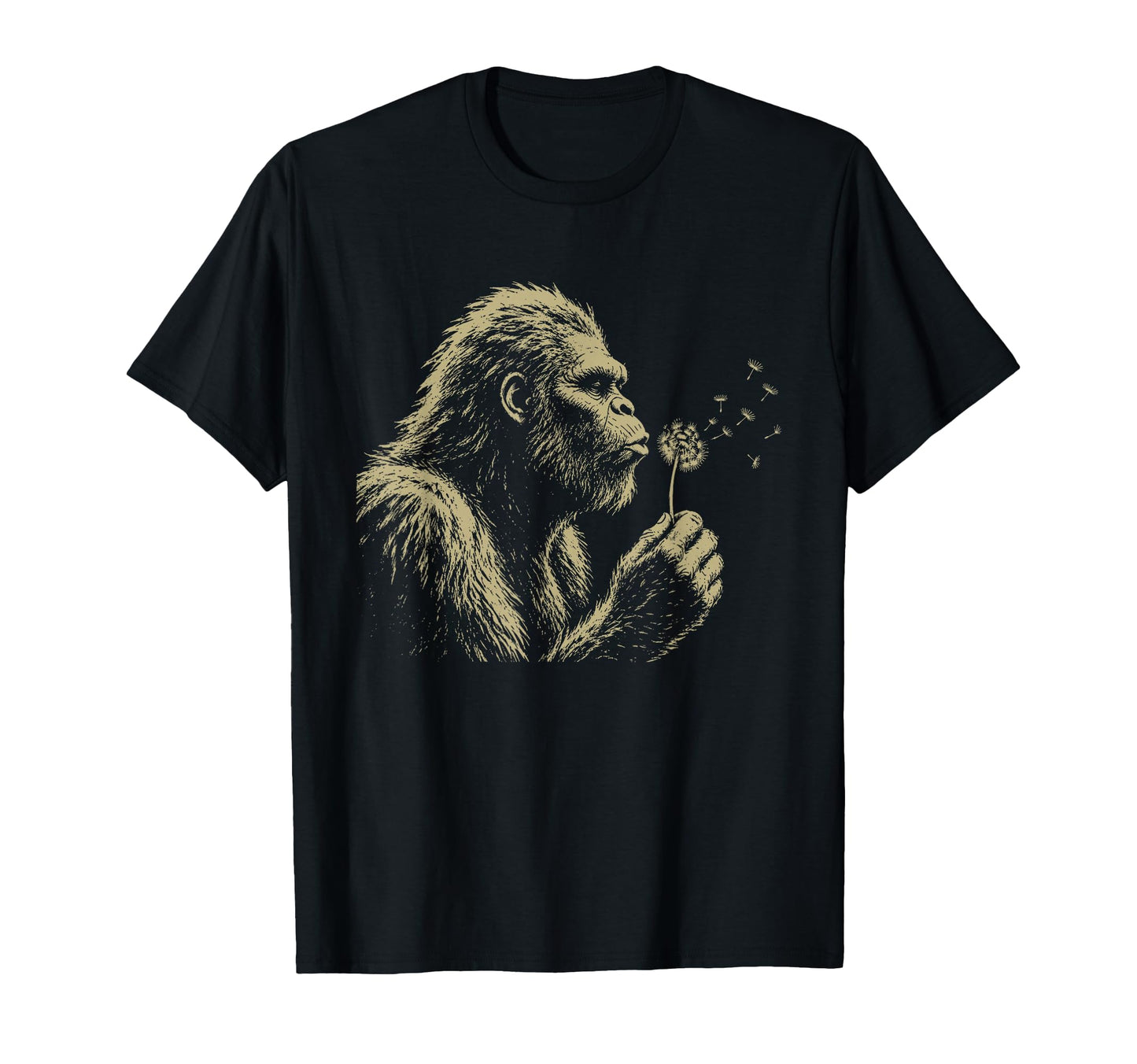 Blowing Wishes Funny Bigfoot Blowing T-Shirt - Minimalist Print for Adults - T-Shirt, Sweatshirt, Hoodie