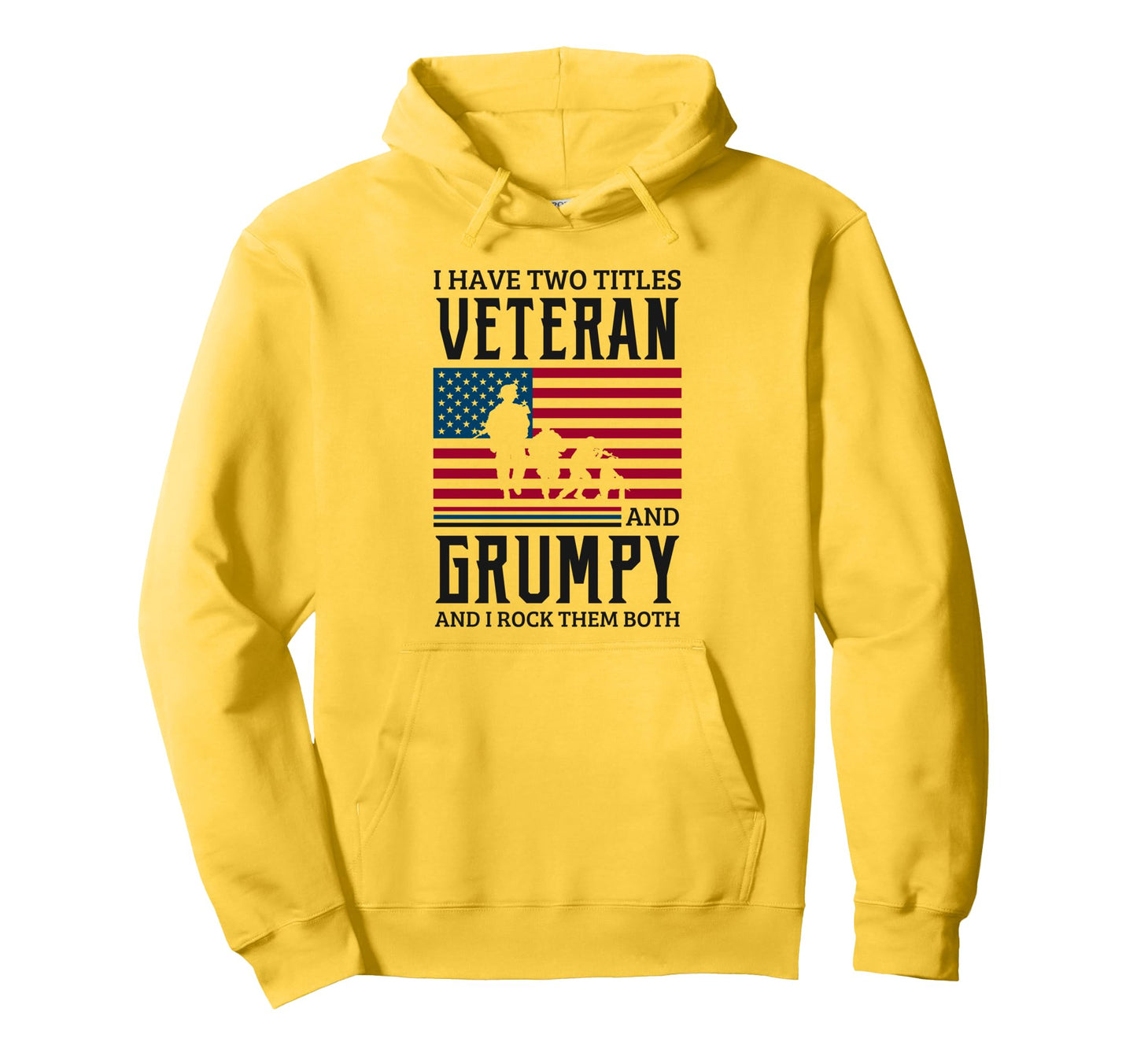 Funny Veteran Grumpy Dad Papa Grandpa Hoodie - Minimalist Print for Adults - T-Shirt, Sweatshirt, Hoodie