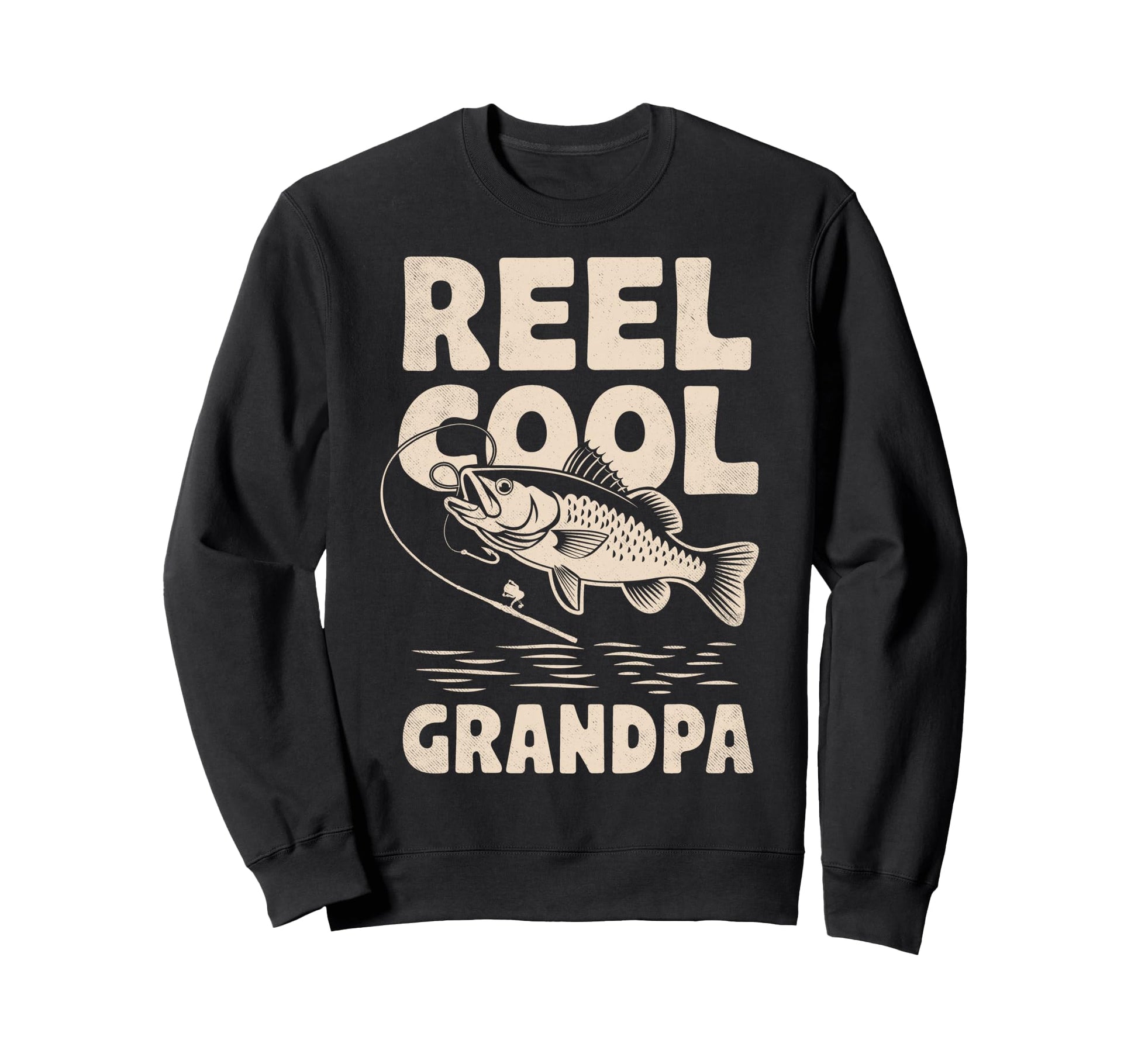 Reel Grandpa Fisherman Grandad Bass Sweatshirt - Aesthetic Graphic Unisex - T-Shirt, Sweatshirt, Hoodie