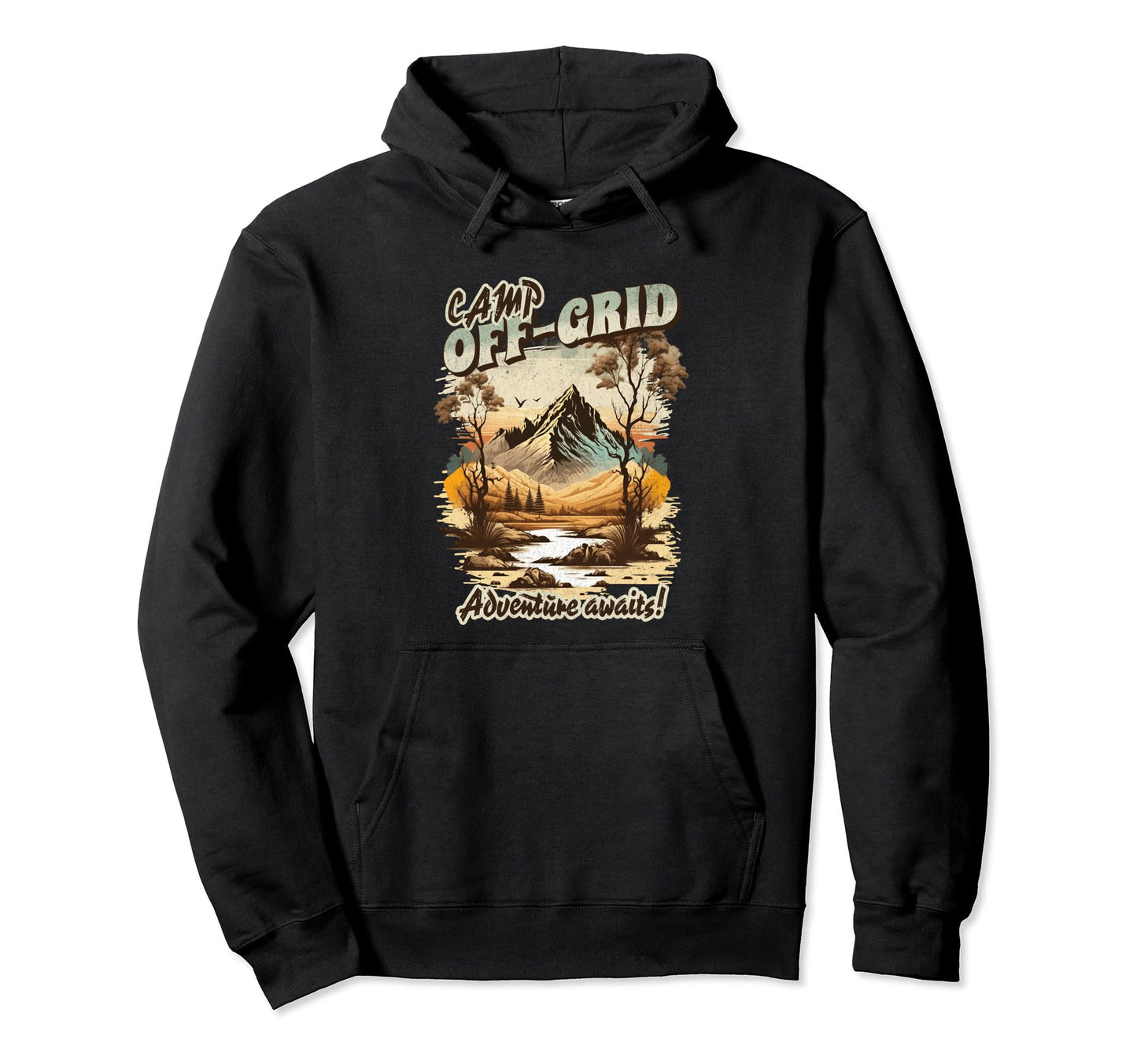 Camping Off Grid Nature Wilderness Hoodie - Minimalist Print Men Women - T-Shirt, Sweatshirt, Hoodie