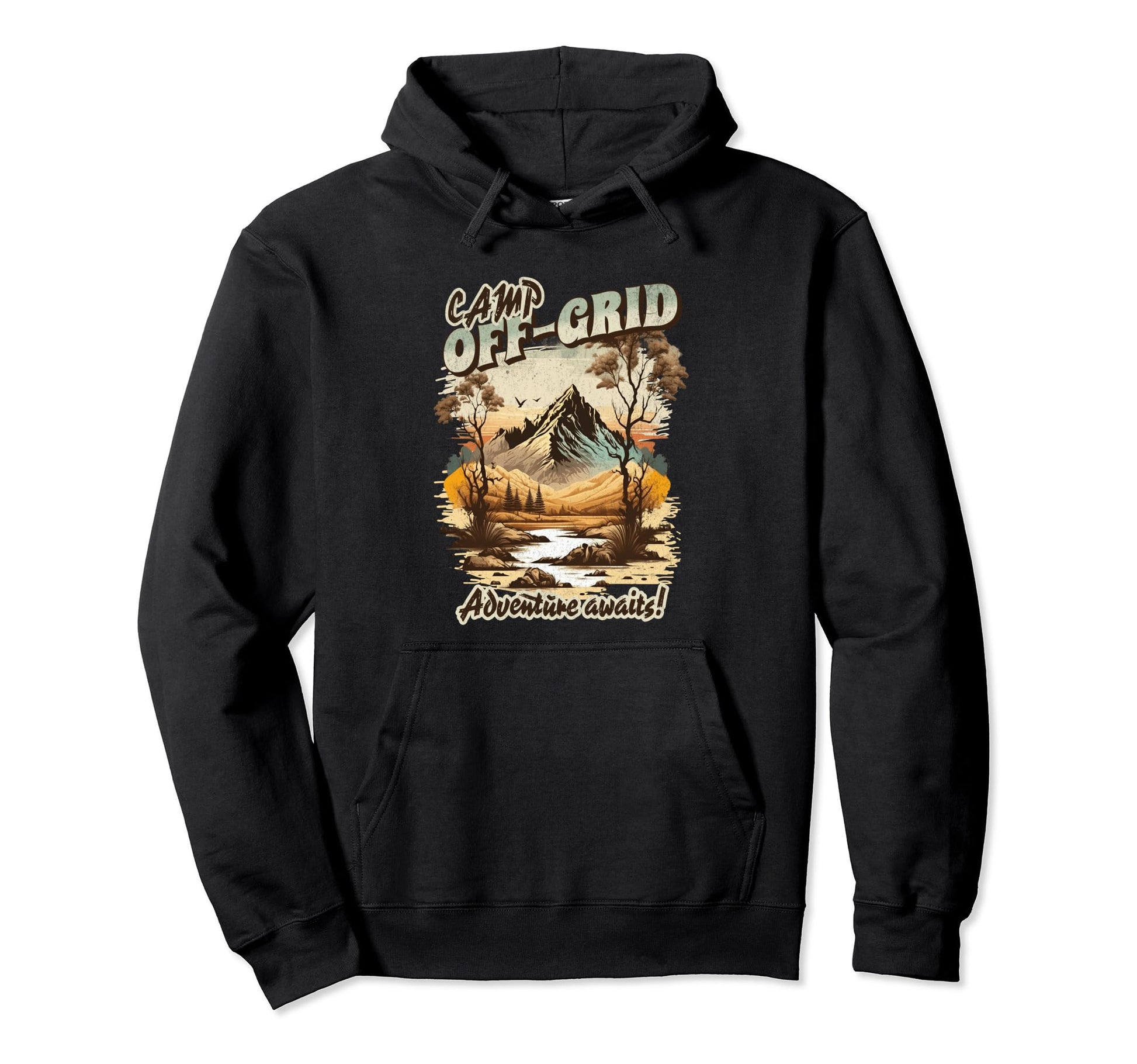 Camping Off Grid Nature Wilderness Hoodie - Minimalist Print Men Women - T-Shirt, Sweatshirt, Hoodie