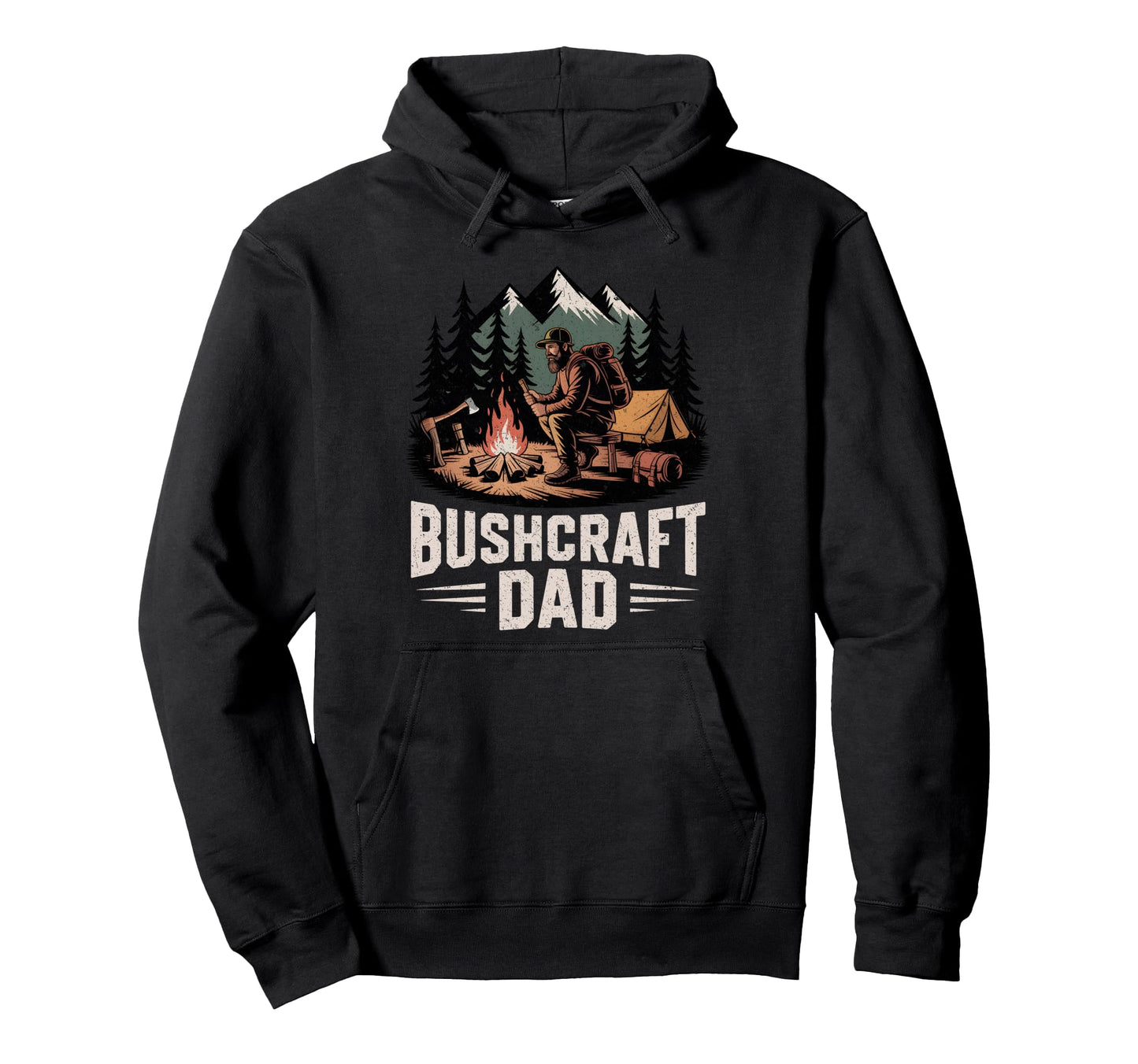 Bushcraft Dad Camping Outdoor Survival Hoodie - Novelty Apparel Men Women - T-Shirt, Sweatshirt, Hoodie