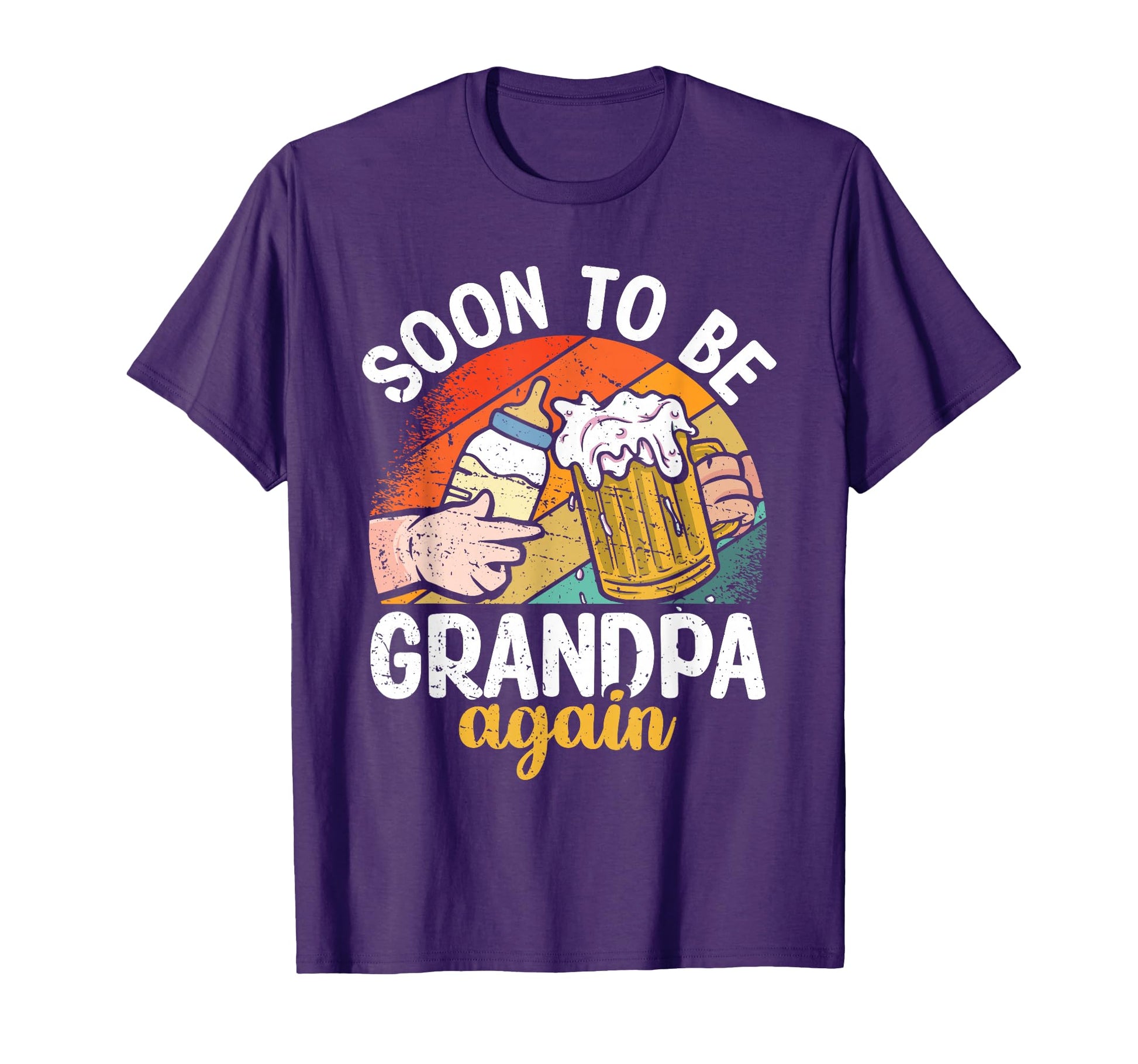 Soon To Be Grandpa Again Granddad To T-Shirt - Custom Art Print Men Women - T-Shirt, Sweatshirt, Hoodie
