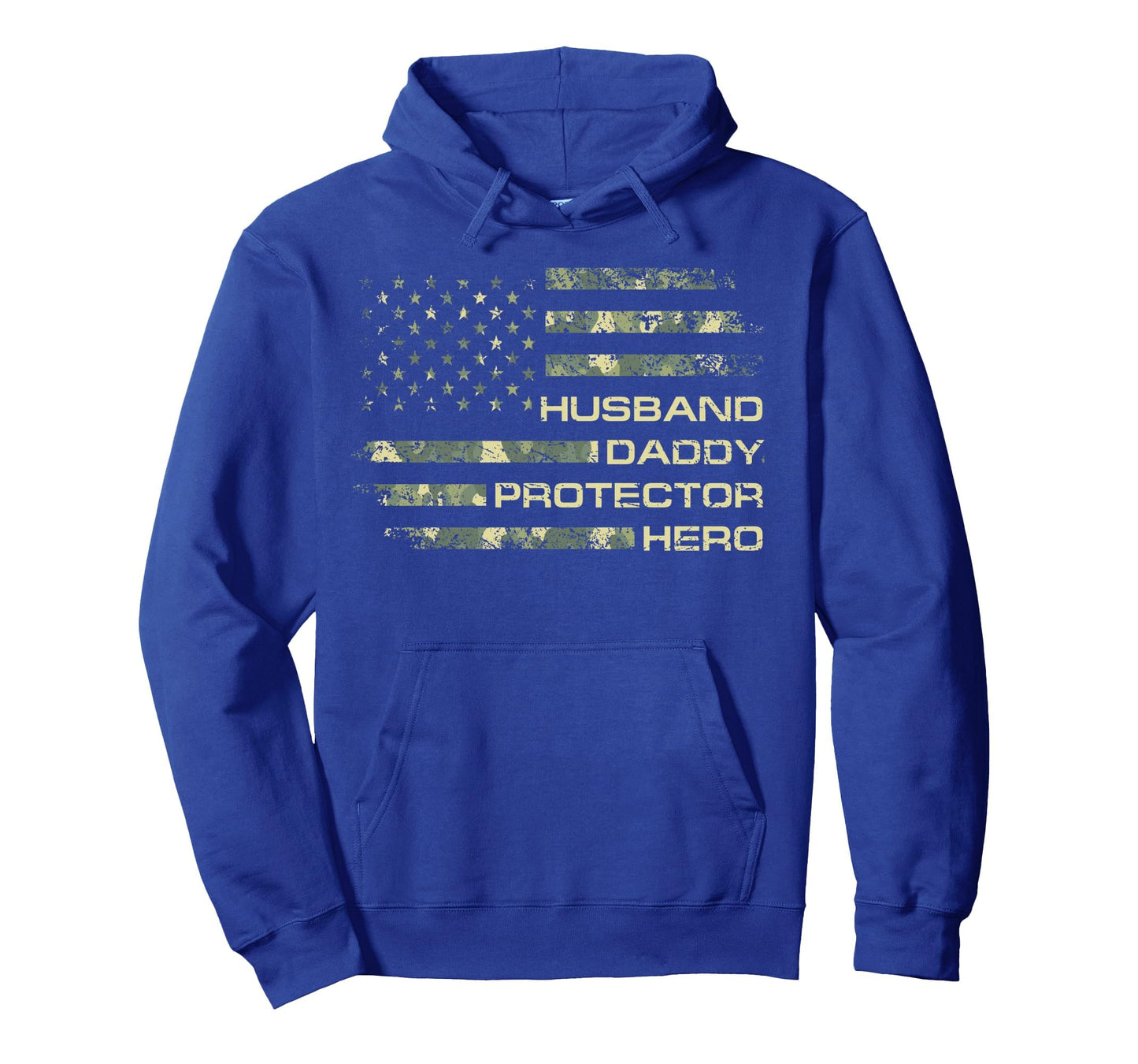 Husband Daddy Protector Hero Fathers Day Hoodie - Graphic Print Men Women - T-Shirt, Sweatshirt, Hoodie
