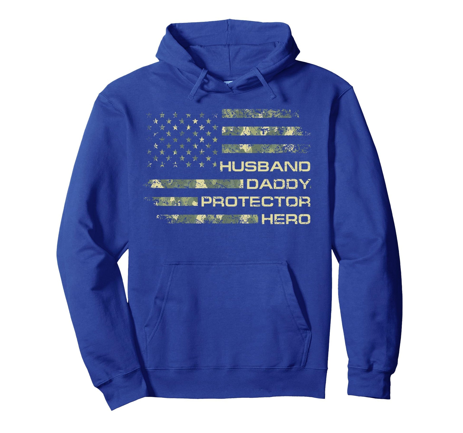 Husband Daddy Protector Hero Fathers Day Hoodie - Graphic Print Men Women - T-Shirt, Sweatshirt, Hoodie