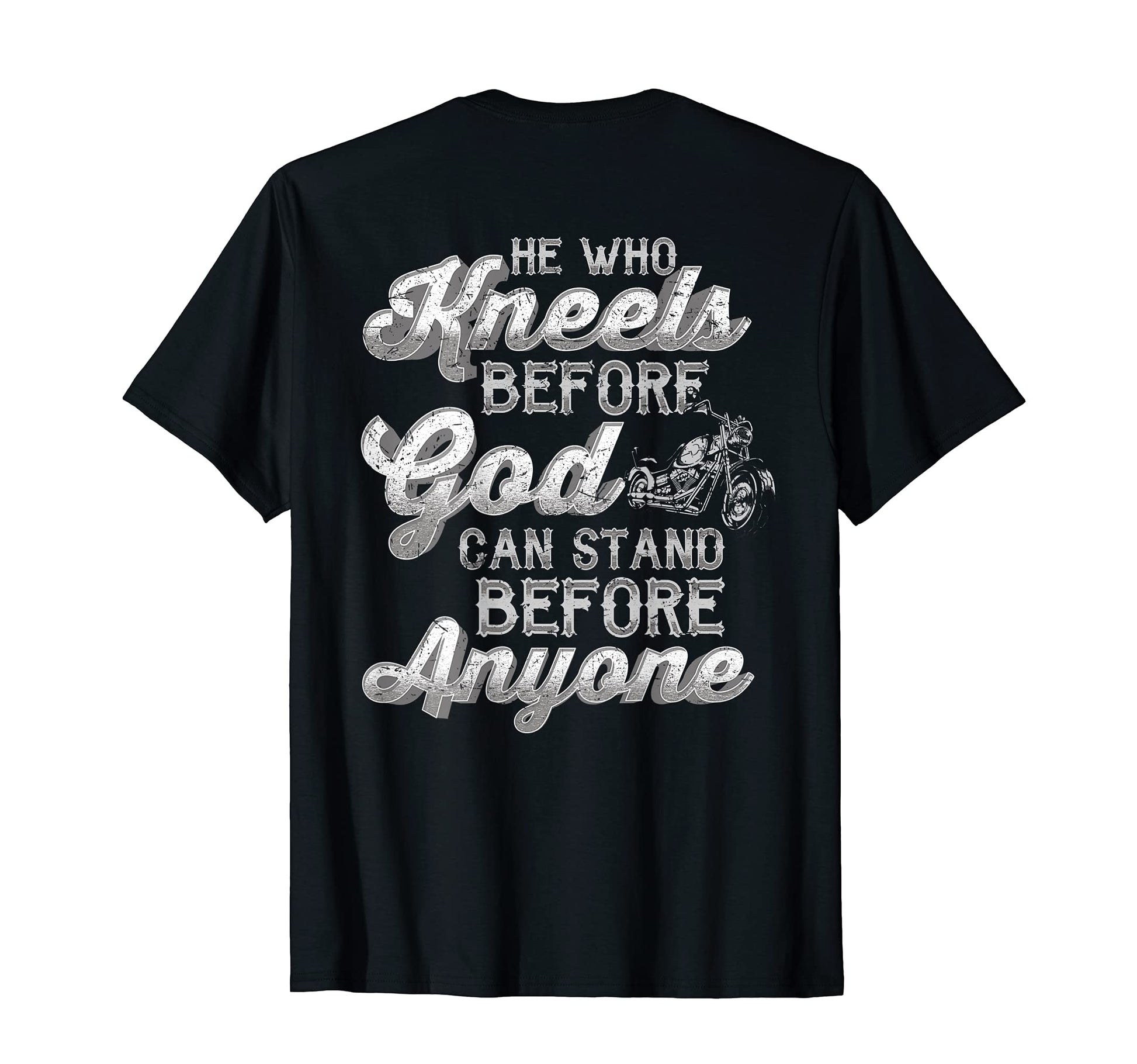 Kneel Before God Biker Dad Fathers T-Shirt - Novelty Apparel for Adults - T-Shirt, Sweatshirt, Hoodie