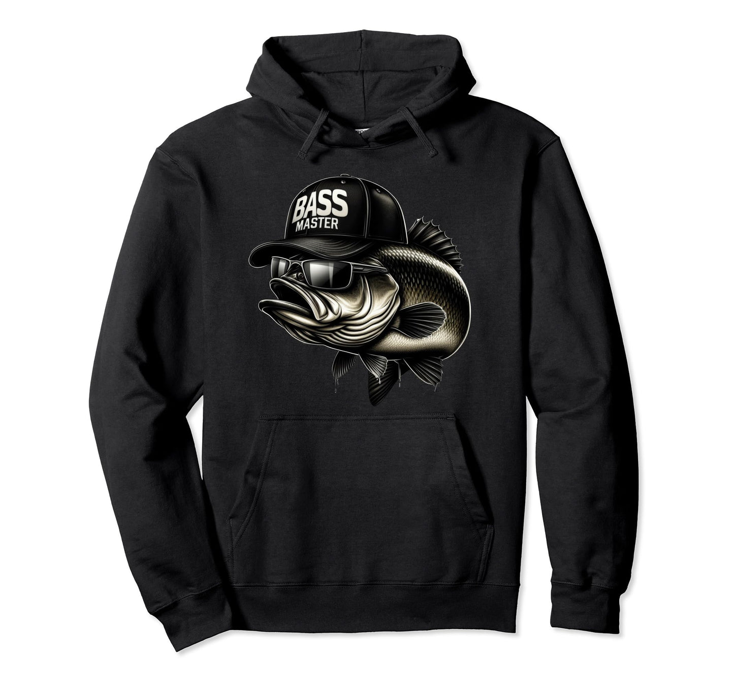 Big Bass Fish Master Dad Papa Trucker Hoodie - Unique Graphic for Adults - T-Shirt, Sweatshirt, Hoodie